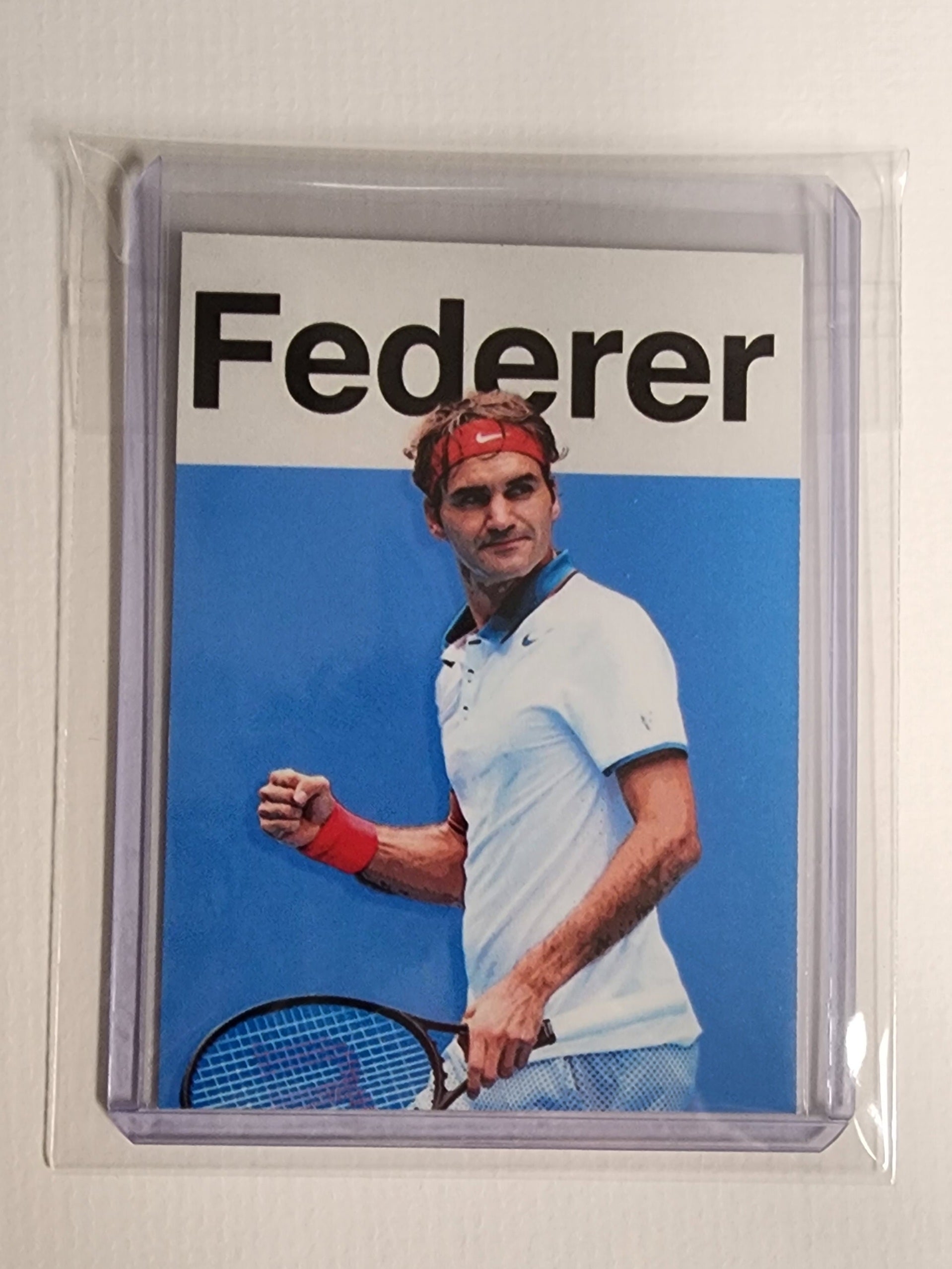 Roger Federer Artist Signed Tennis Art Card 2/10