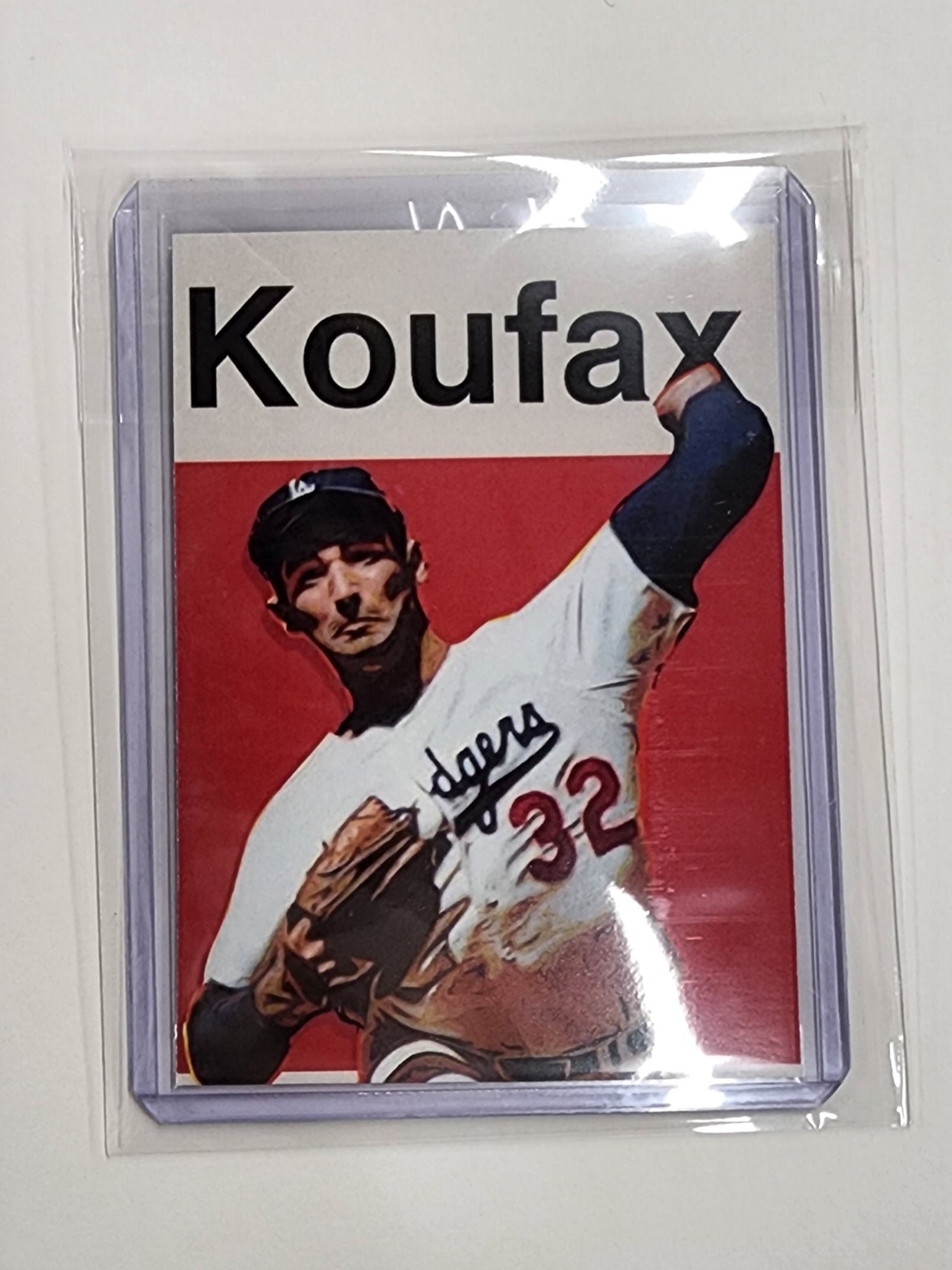 Sandy Koufax Baseball Art Card - Artist Signed - 1/10