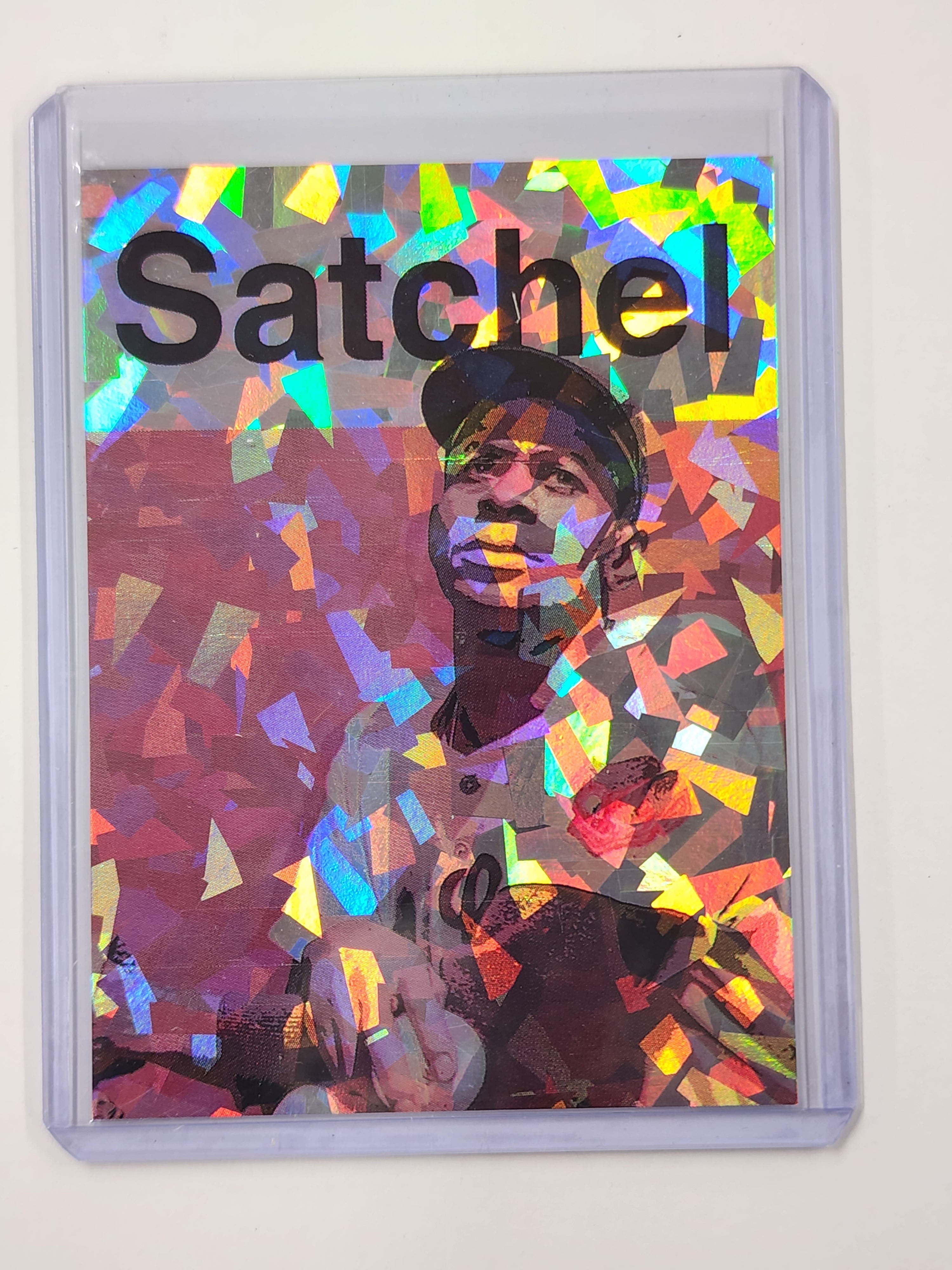 Satchel Paige Artist Signed Negro leagues Refractor Art Card 1/1