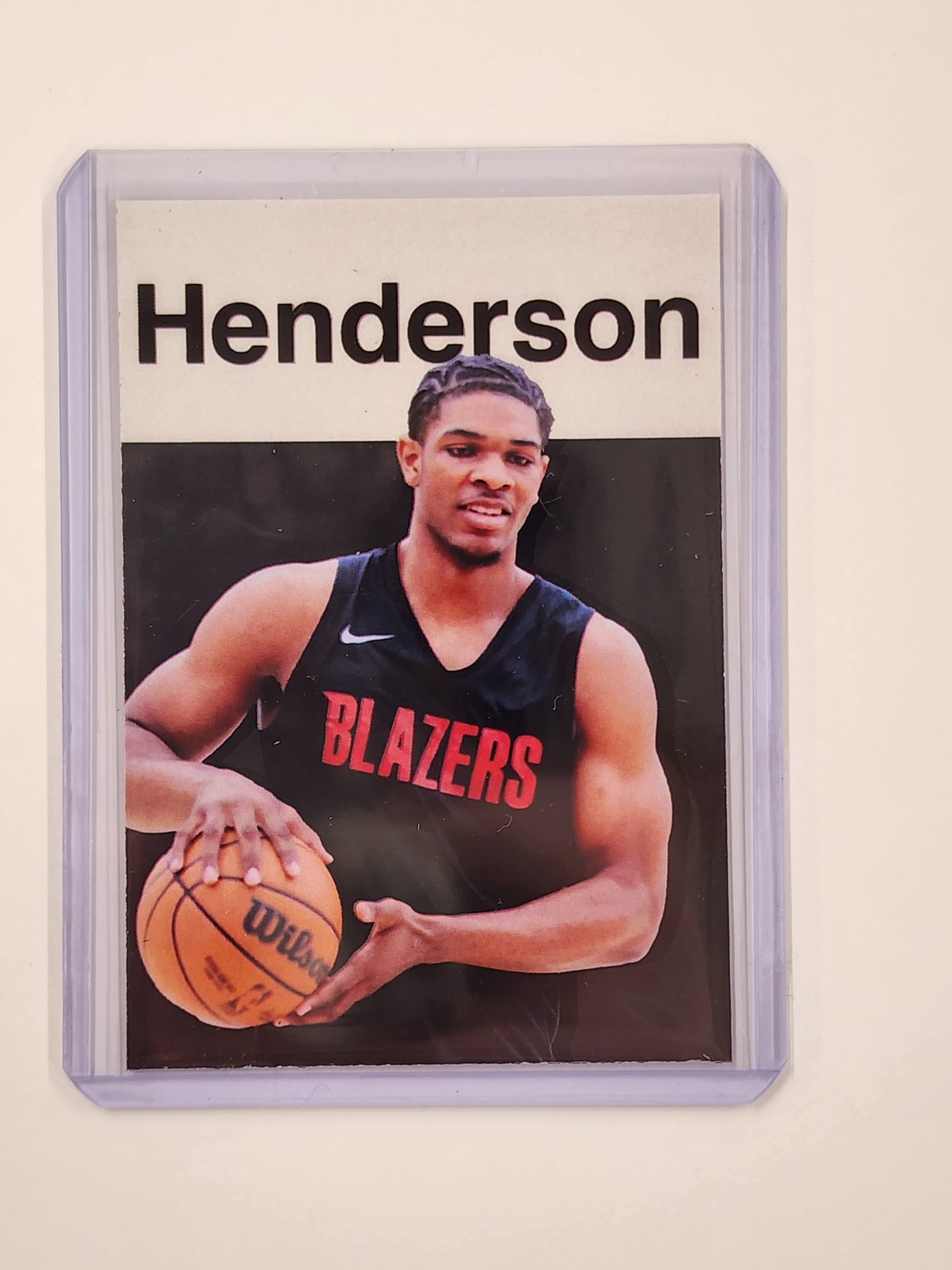 Scoot Henderson Artist Signed Basketball Art Card 1/10