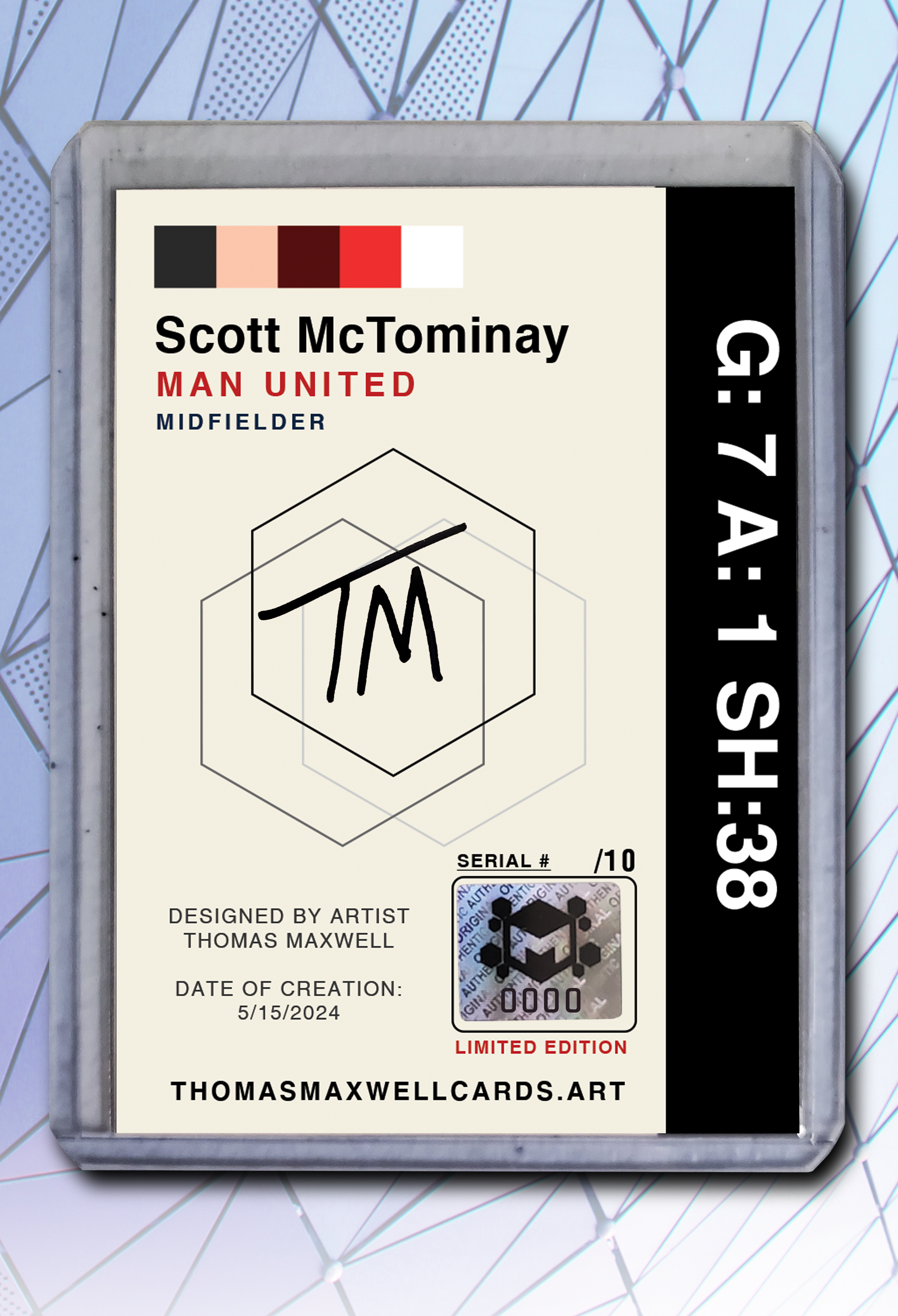 Scott McTominay Artist Signed Soccer Art Card 1/10