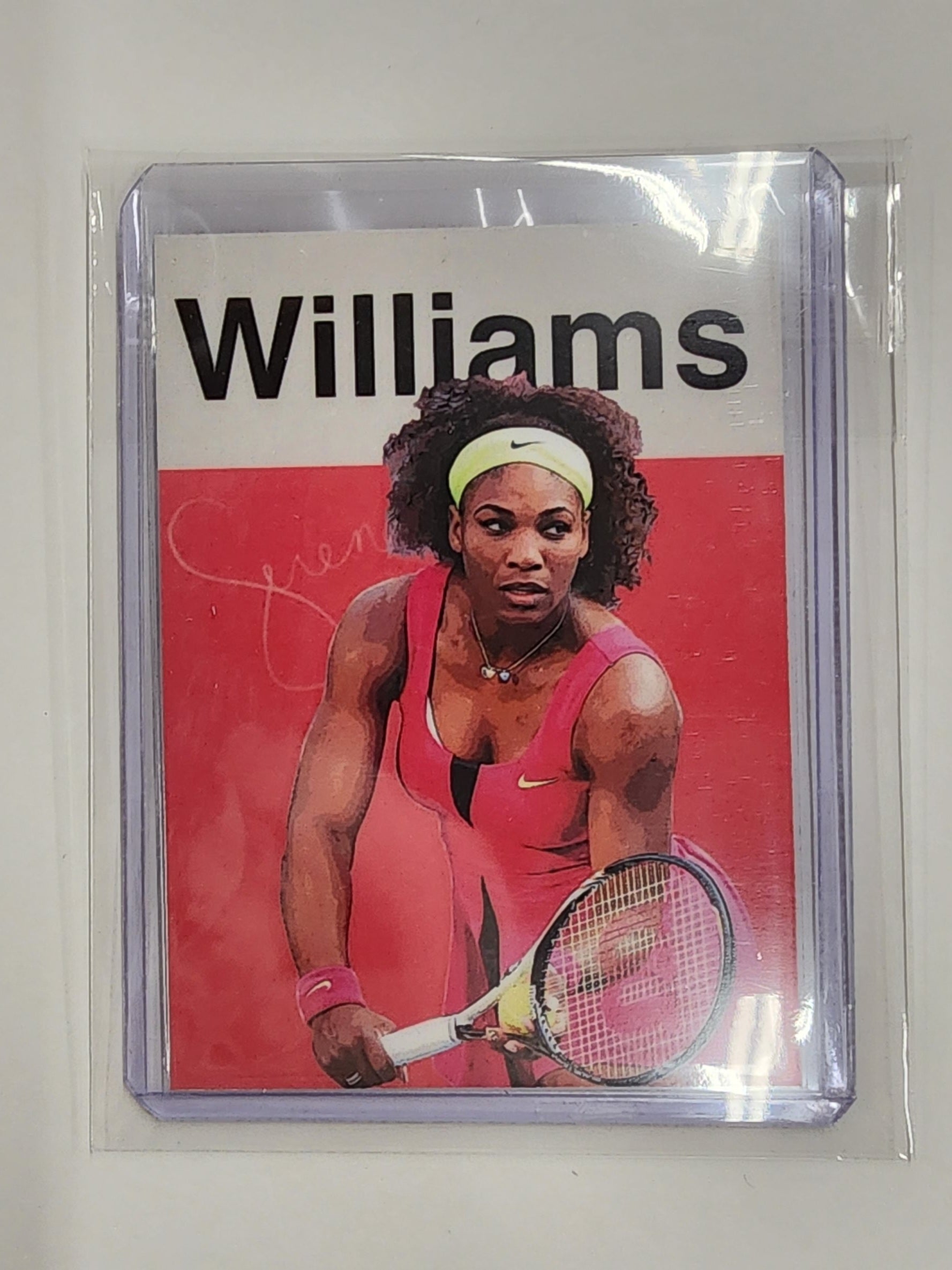 Serena Williams Artist Signed Tennis Art Card 1/10