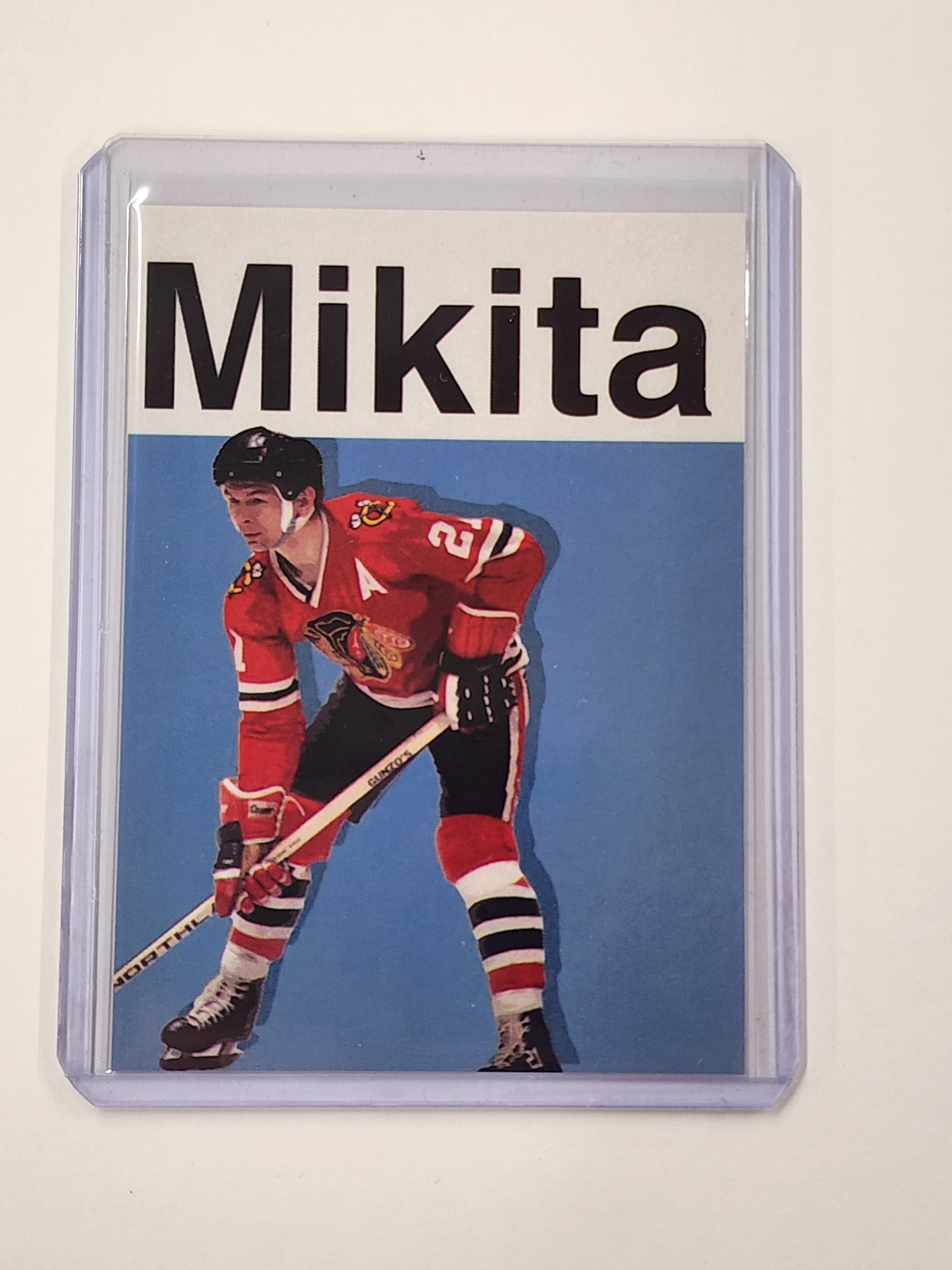 Stan Mikita Artist Signed Hockey Art Card 1/10