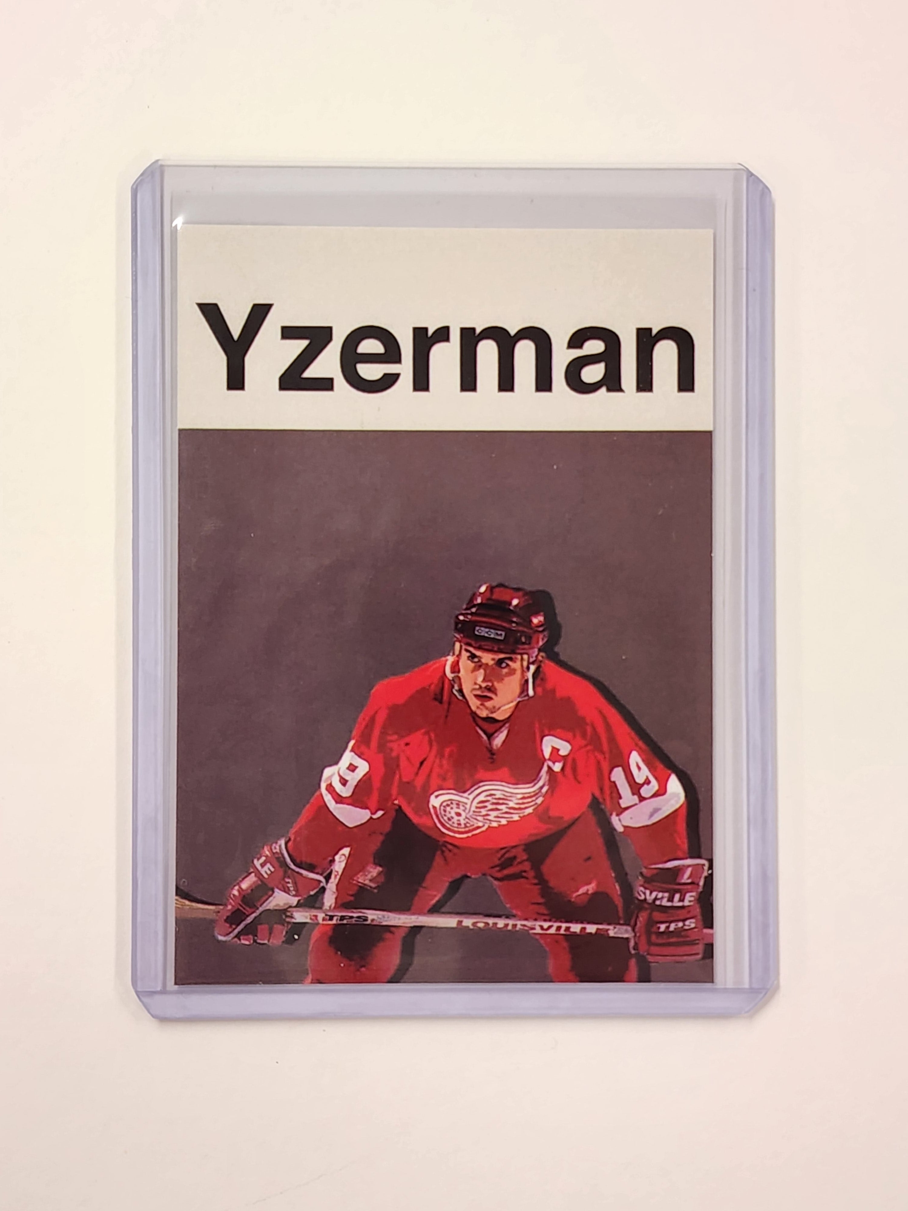 Steve Yzerman Artist Signed Hockey Art Card 1/10