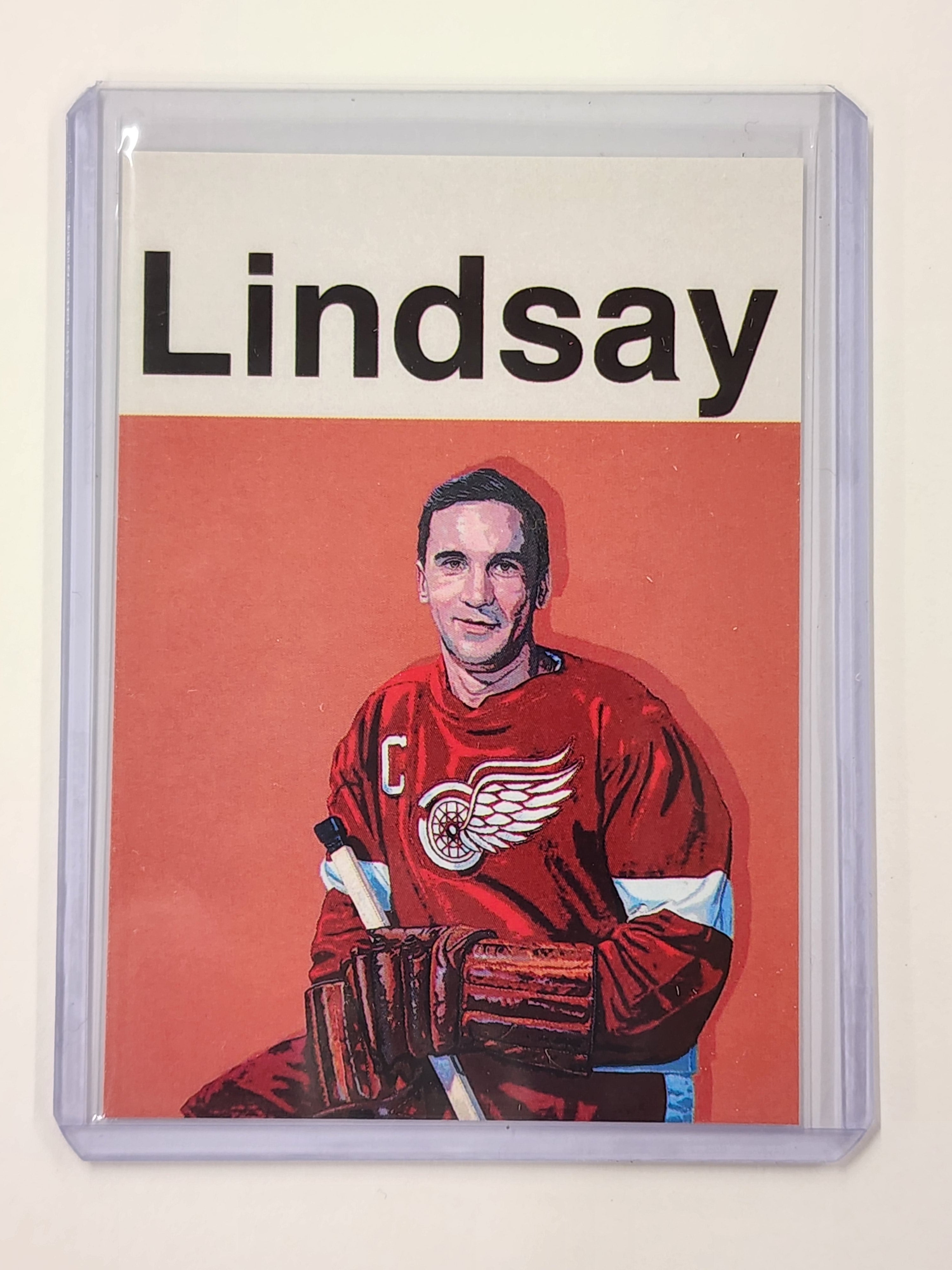 Ted Lindsay Artist Signed Hockey Art Card 1/10