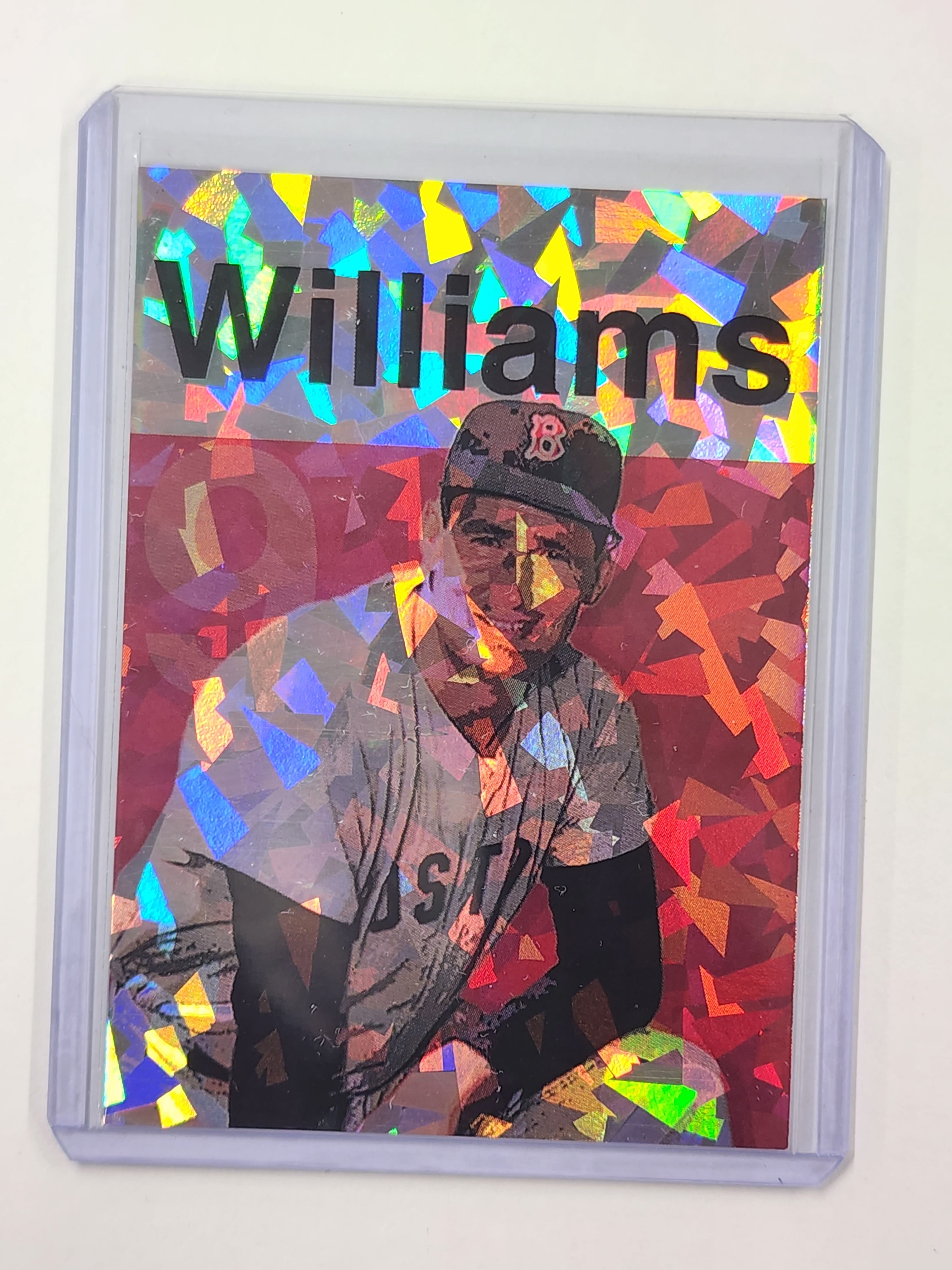 Ted Williams Artist Signed Boston Red Sox Refractor Art Card 1/1