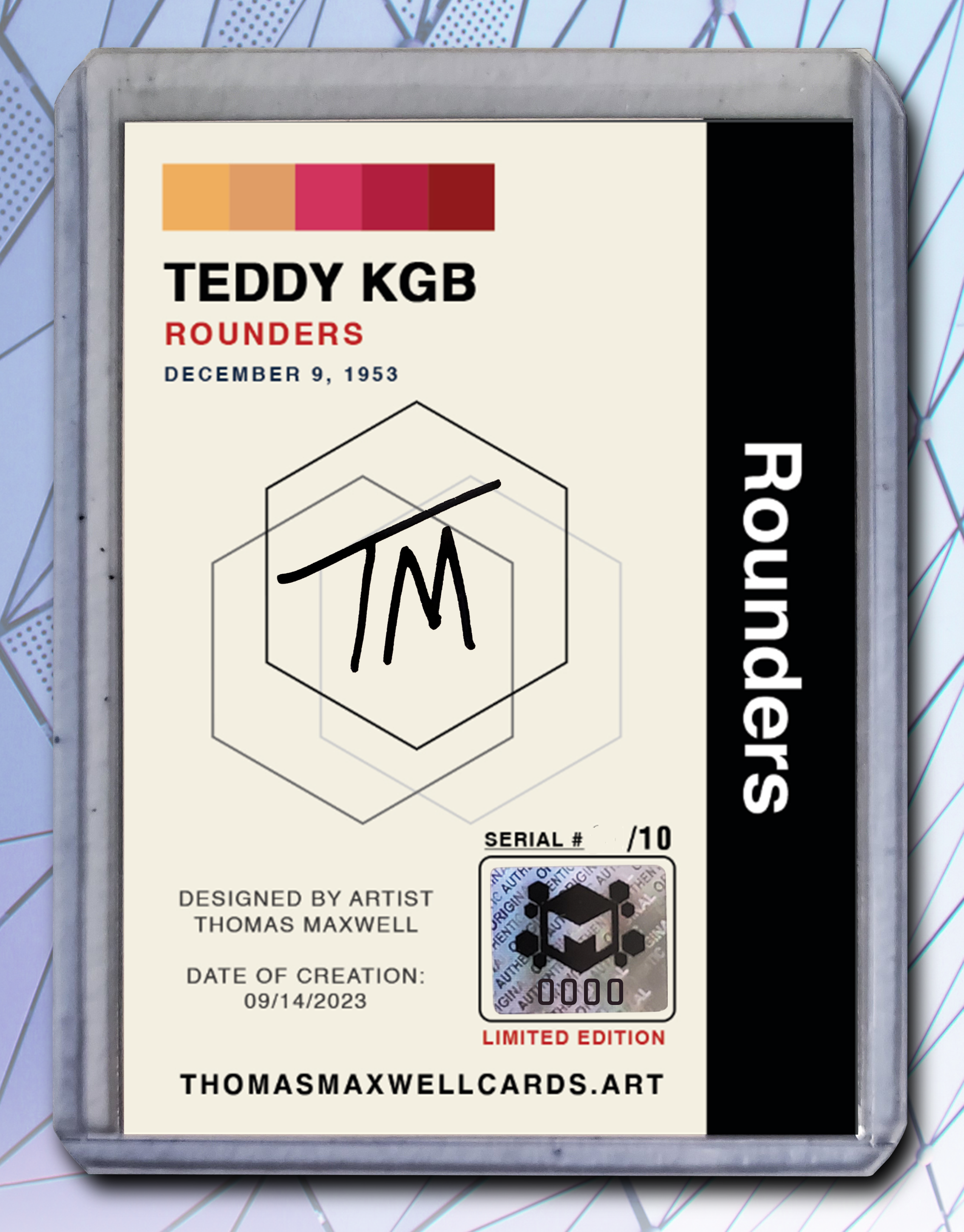 Teddy KGB Artist Signed Rounders Art Card 2/10