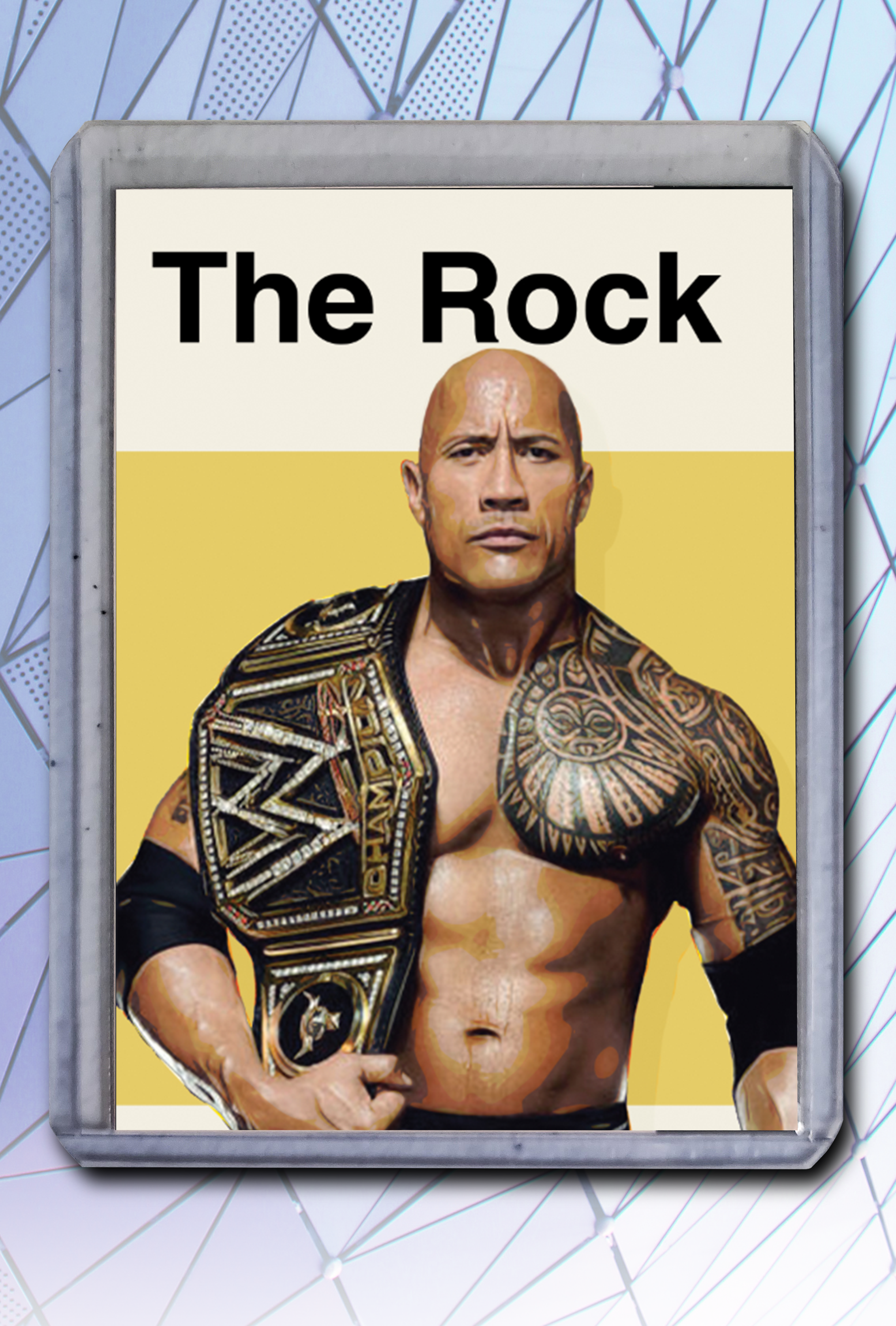 The Rock Artist Signed Wrestling Art Card 1/10