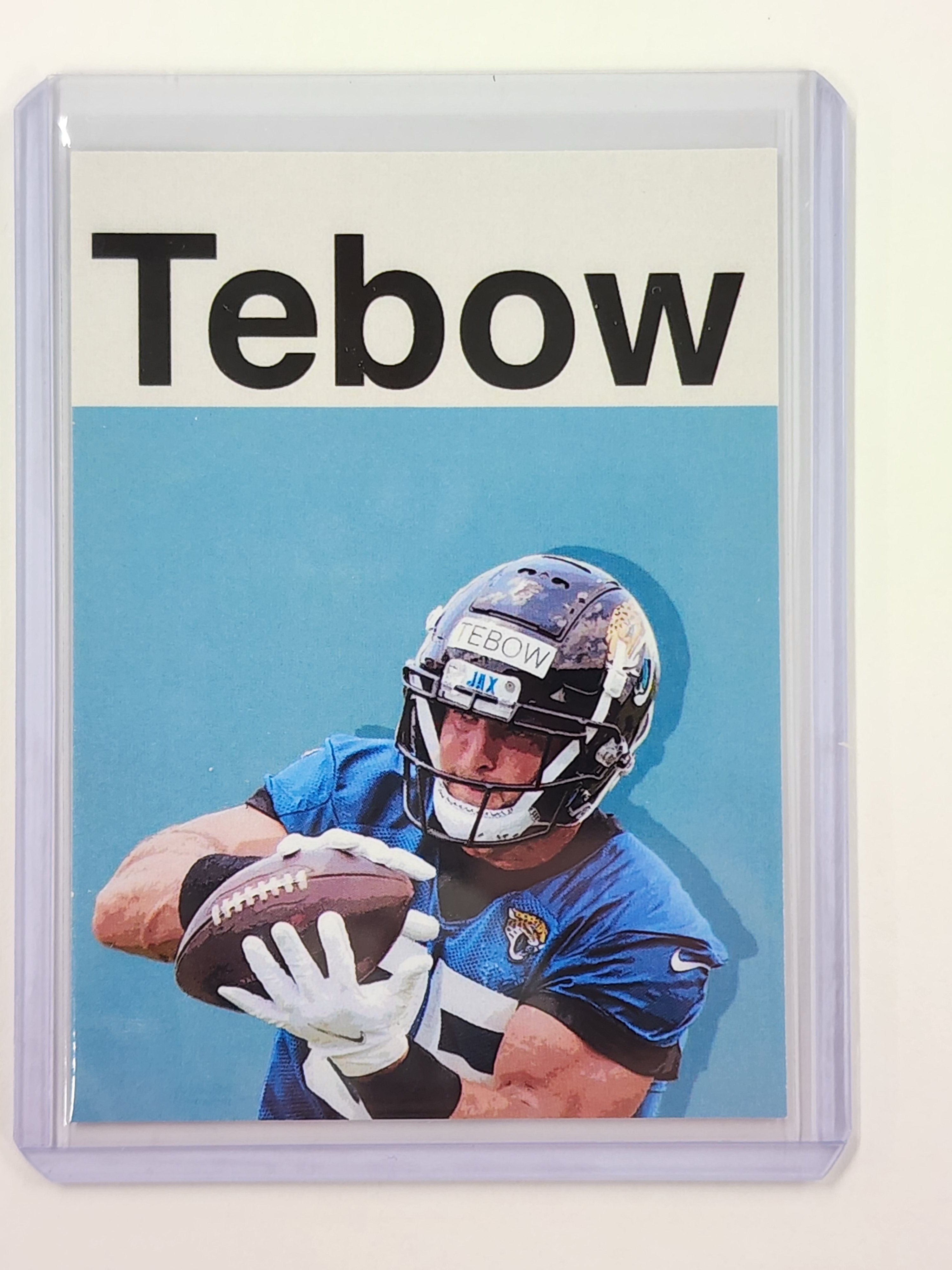 Tim Tebow Artist Signed Football Art Card 1/10