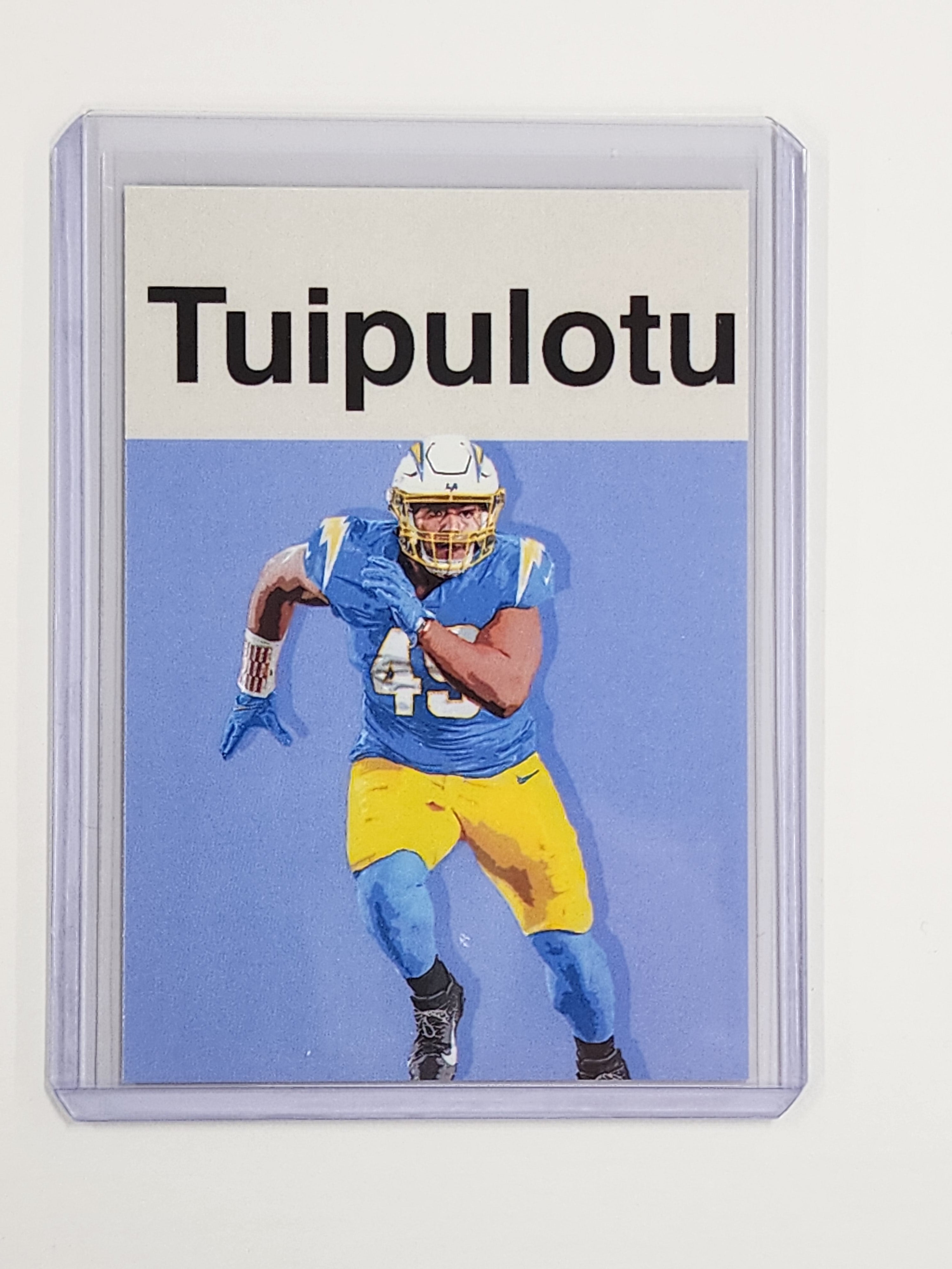 Tuli Tuipulotu Artist Signed Football Art Card 1/10