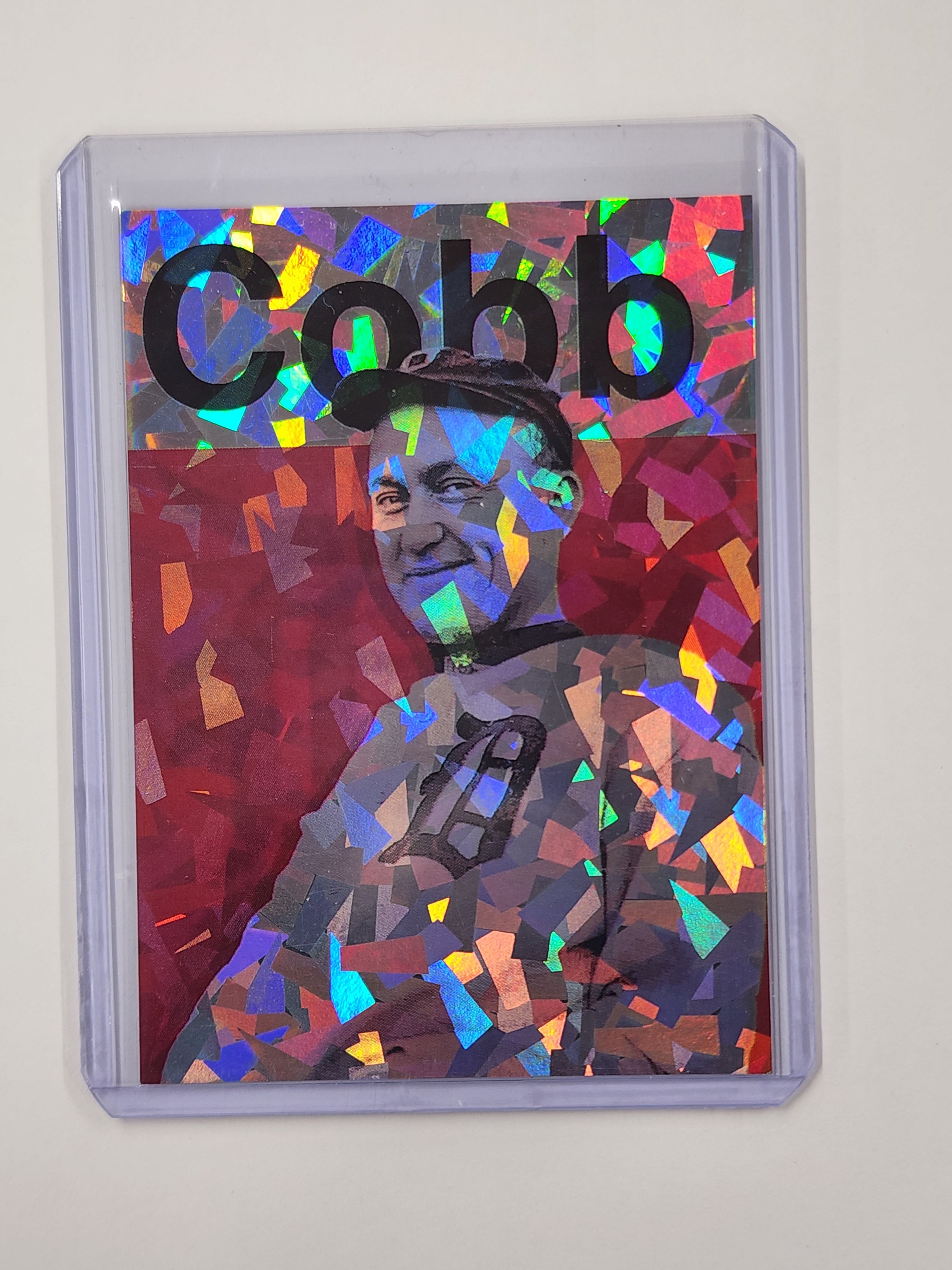 Ty Cobb Artist Signed Detroit Tigers Refractor Art Card 1/1