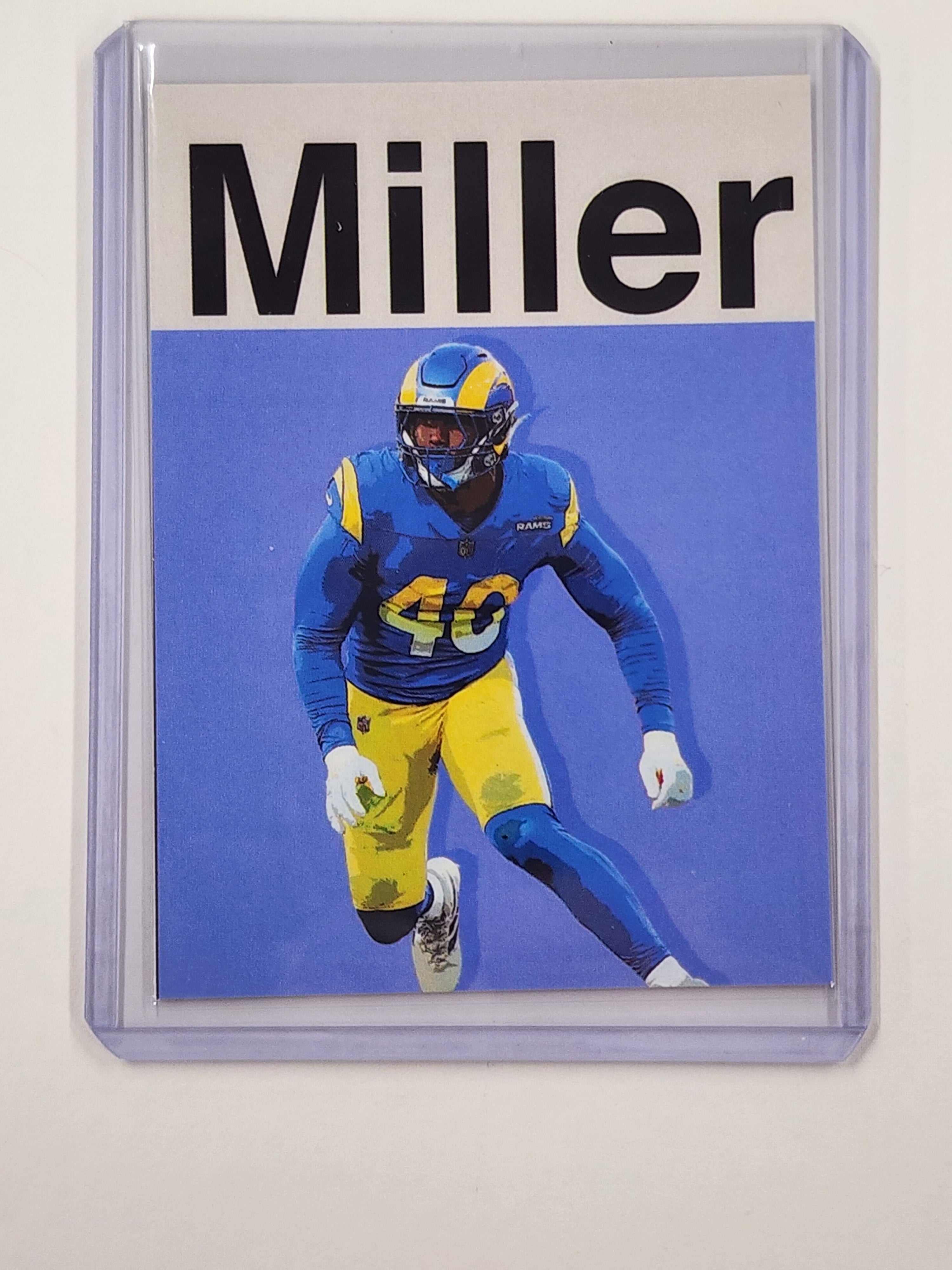 Von Miller Artist Signed Football Art Card 1/10