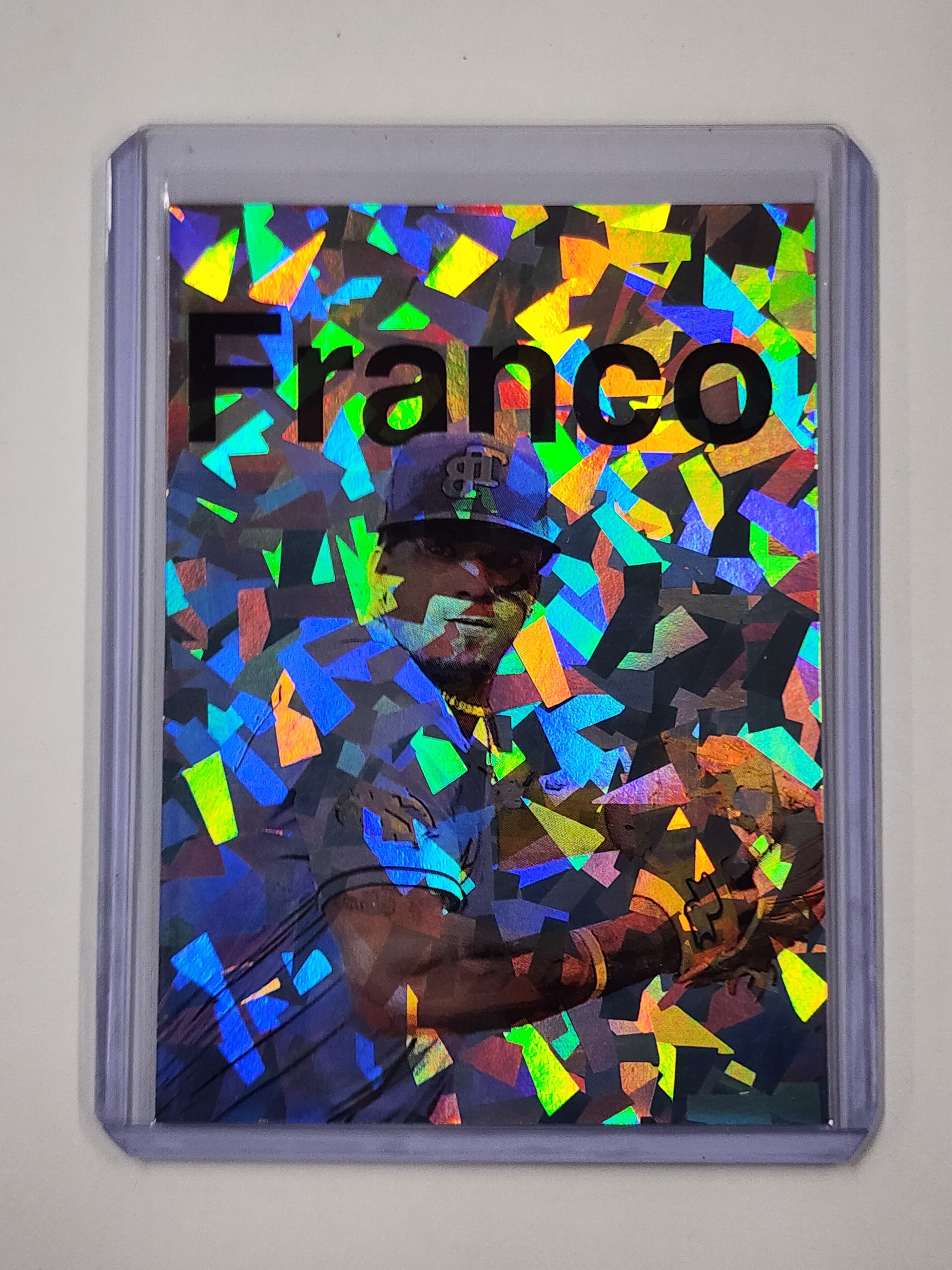 Wander Franco Artist Signed Tampa Bay Rays Refractor Art Card 1/1