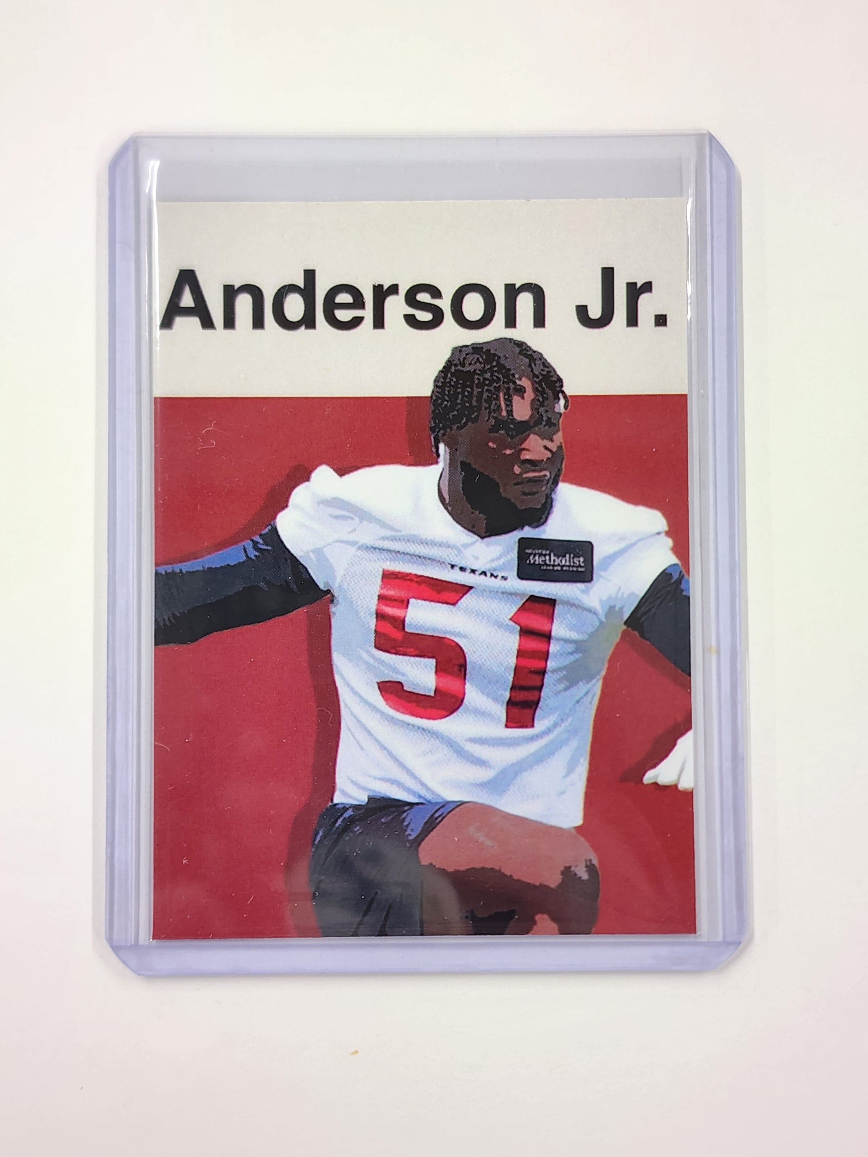 Will Anderson Jr. Artist Signed Football Art Card 1/10