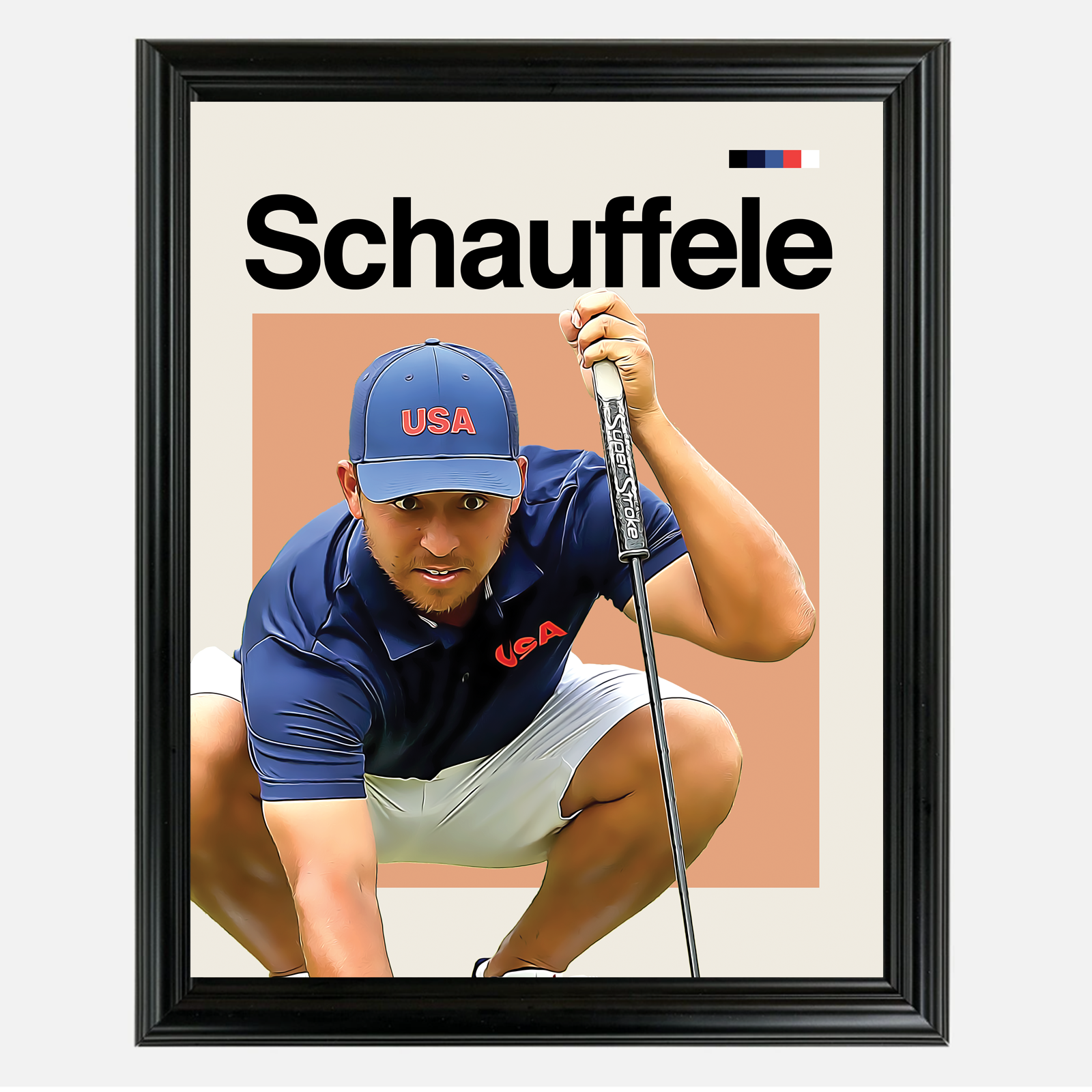 Xander Schauffele Framed Sports Art Photo by Thomas Maxwell