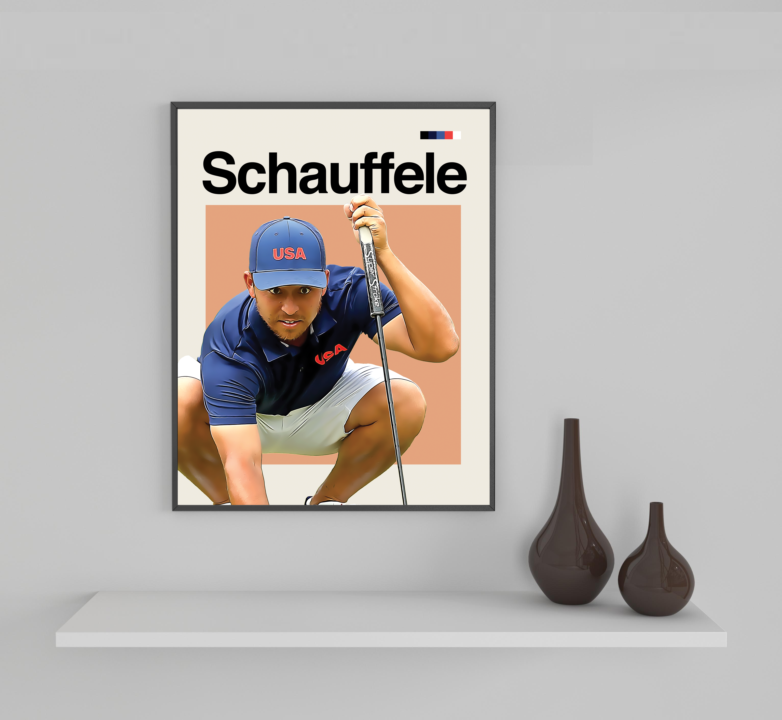 Xander Schauffele Framed Sports Art Photo by Thomas Maxwell