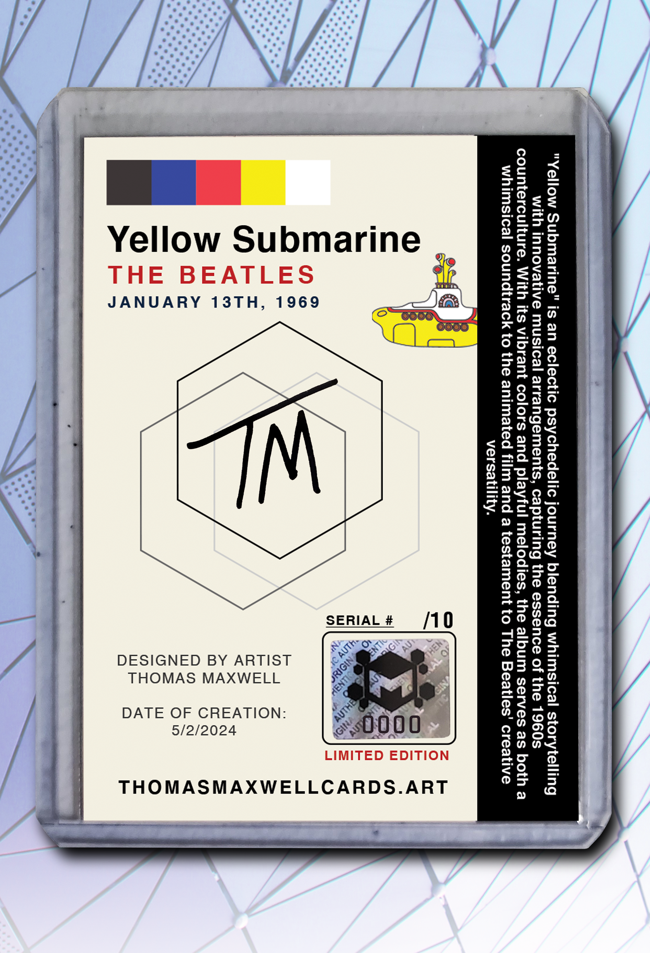 The Beatles - Yellow Submarine Artist Signed Music Art Card 1/10