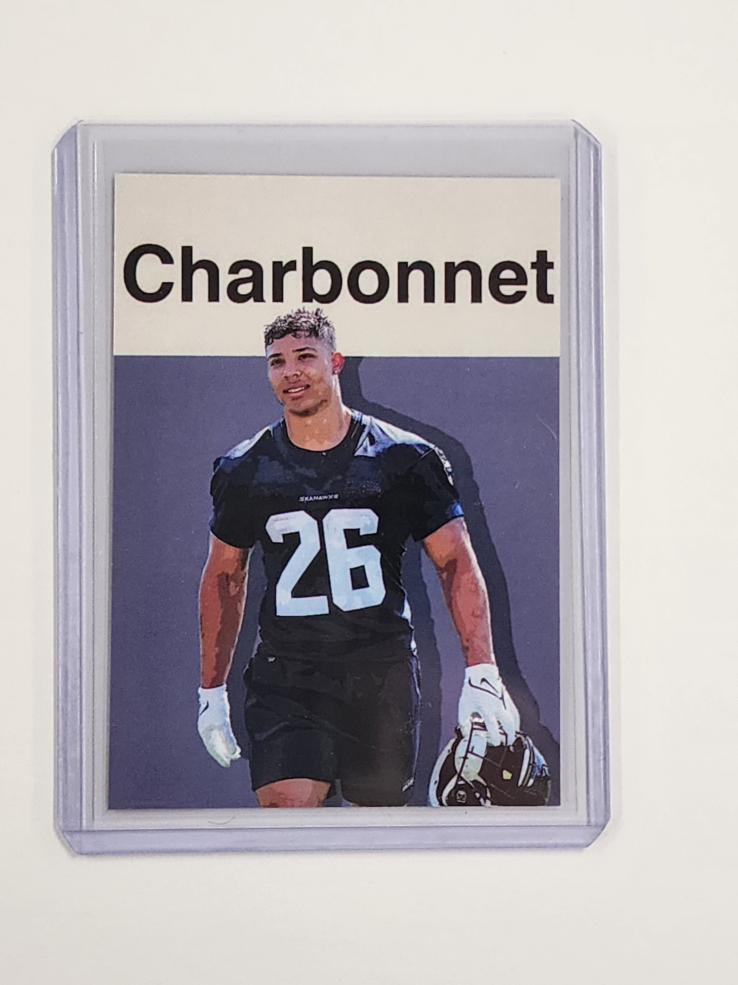 Zach Charbonnet Artist Signed Football Art Card 1/10