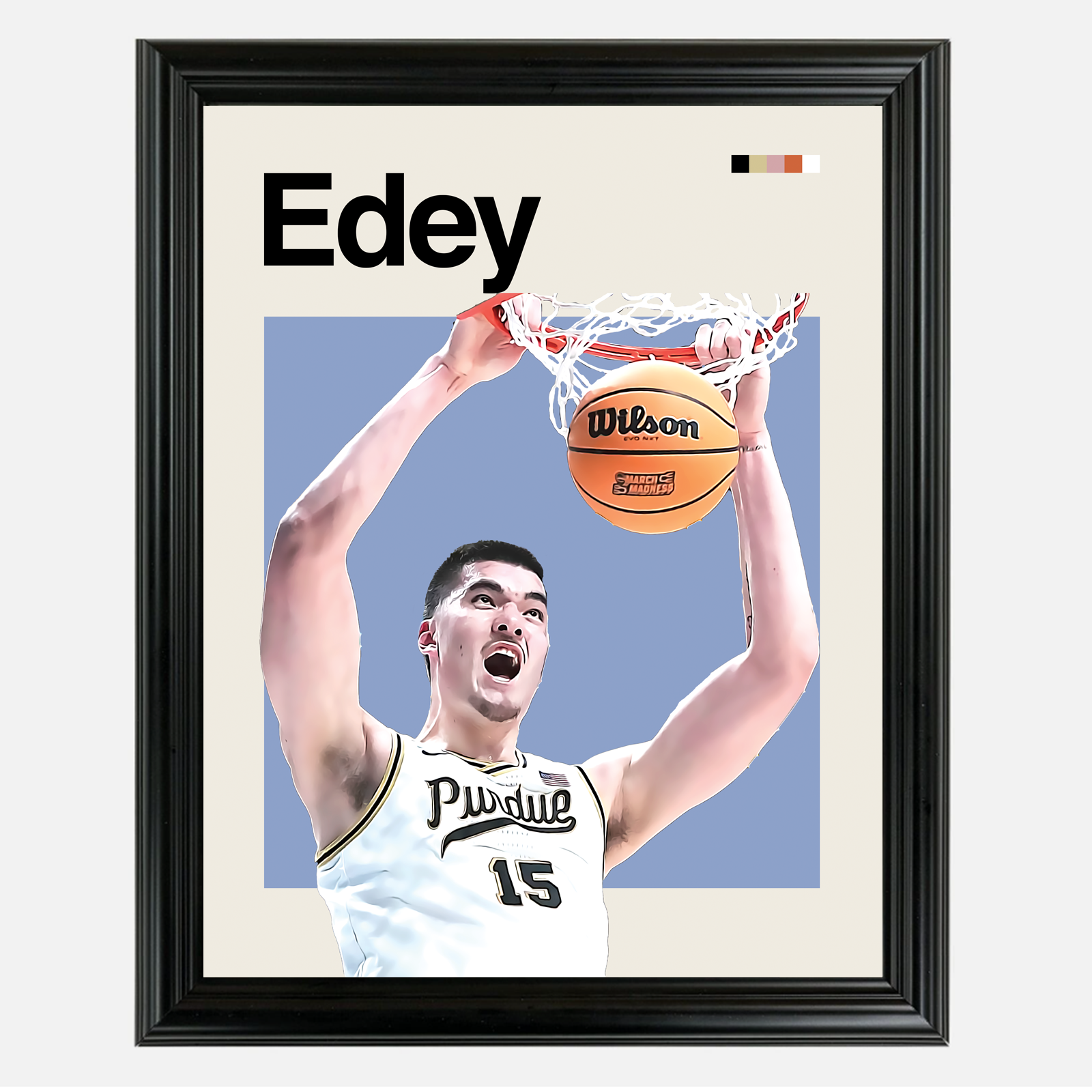 Zach Edey Framed Sports Art Photo by Thomas Maxwell