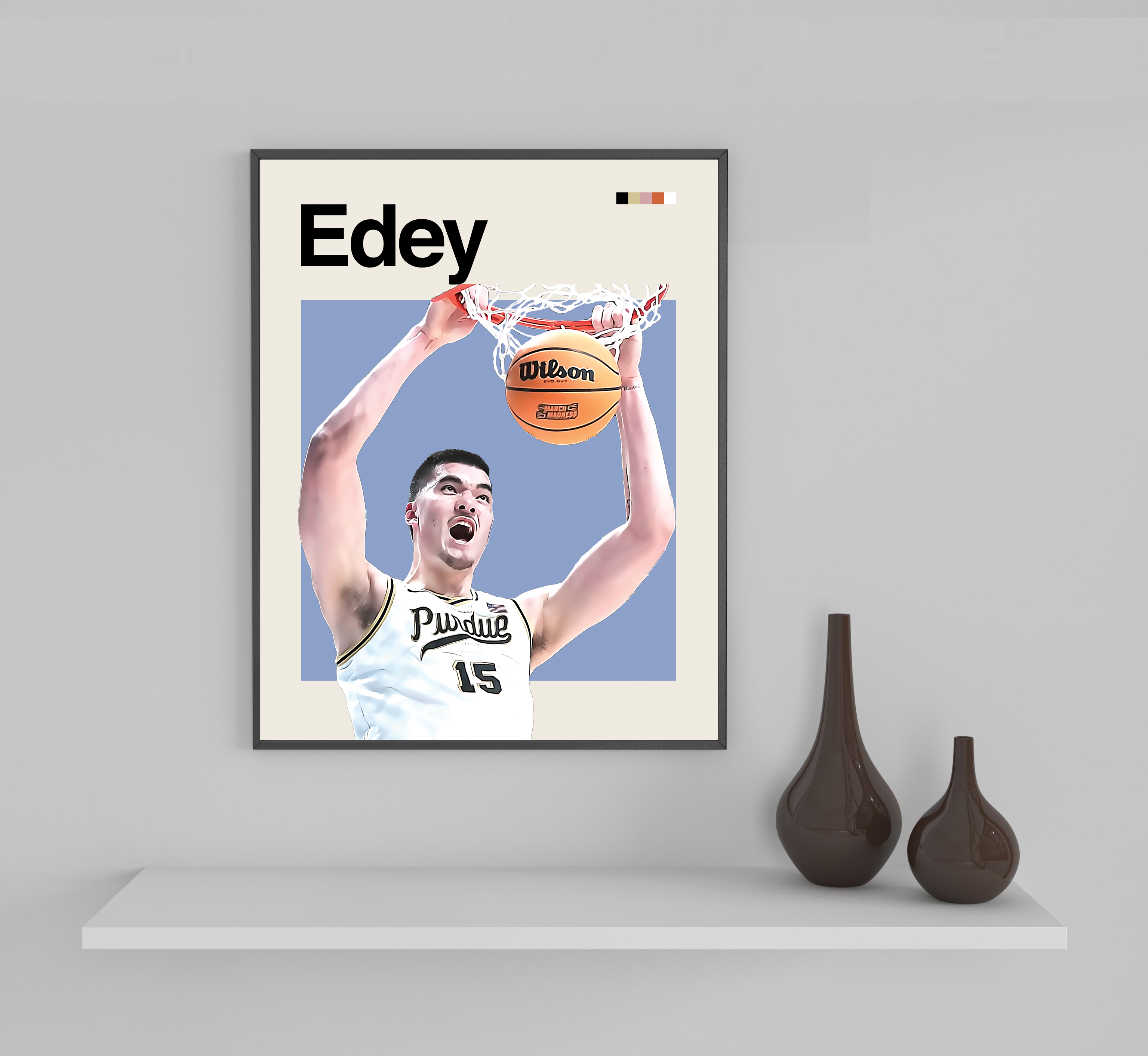 Zach Edey Framed Sports Art Photo by Thomas Maxwell