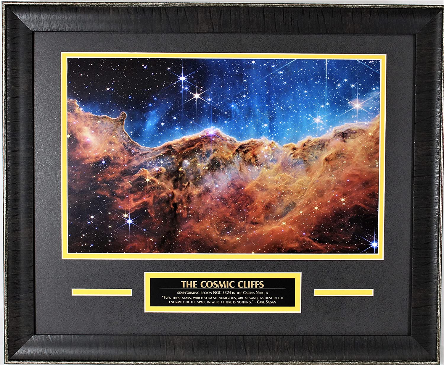 The Cosmic Cliffs (Landscape) - James Webb Space Telescope - Framed Photo