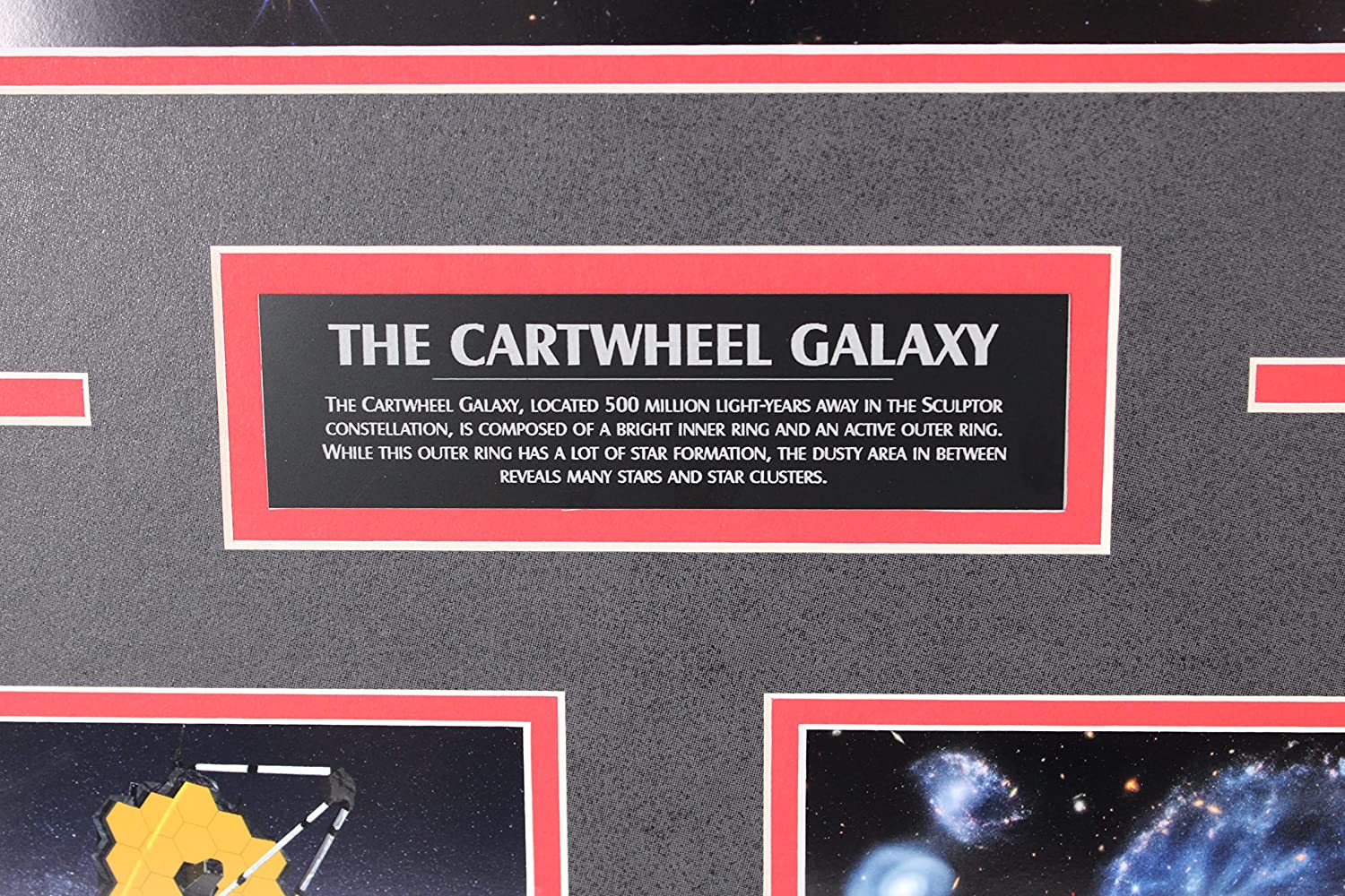 The Cart Wheel Galaxy (Portrait) - James Webb Space Telescope - Framed Photo