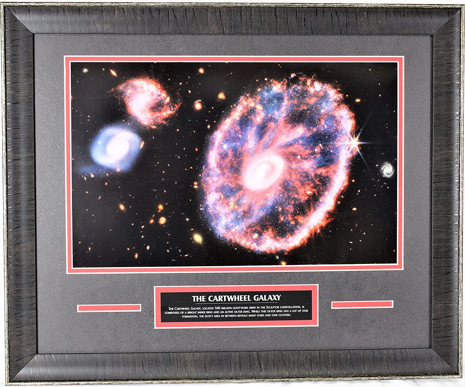 The Cart Wheel Galaxy - James Webb Space Telescope - Framed Photo