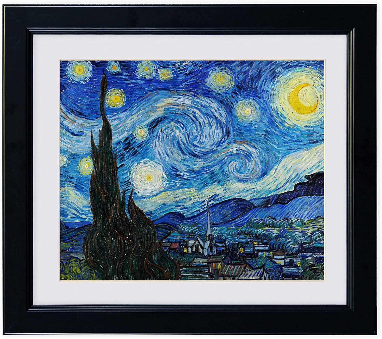 Vincent Van Gogh's The Starry Night (1889) - Framed Photo