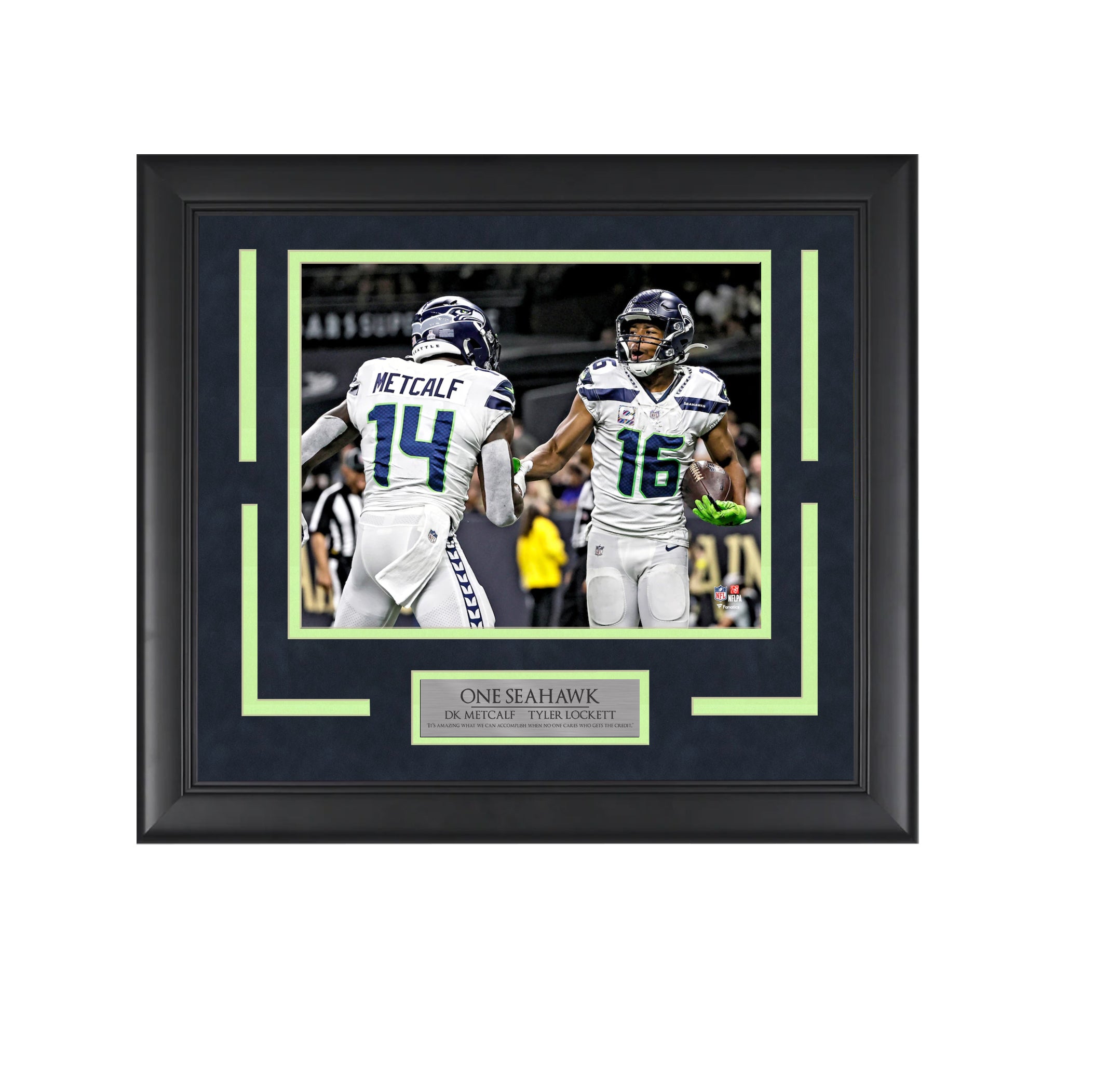 Tyler Lockett & DK Metcalf -  One Seahawk - Framed Football Photo