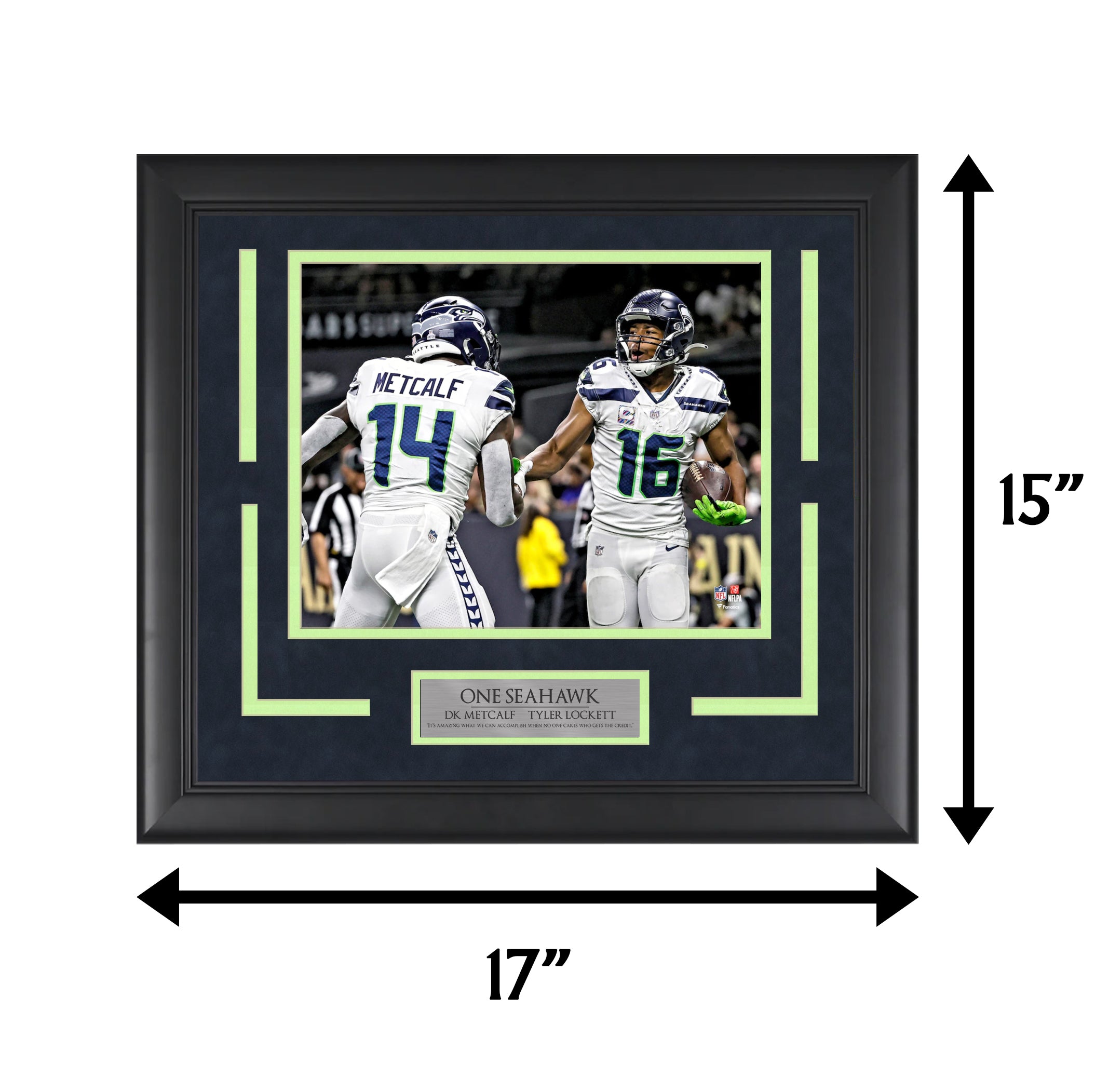 Tyler Lockett & DK Metcalf -  One Seahawk - Framed Football Photo