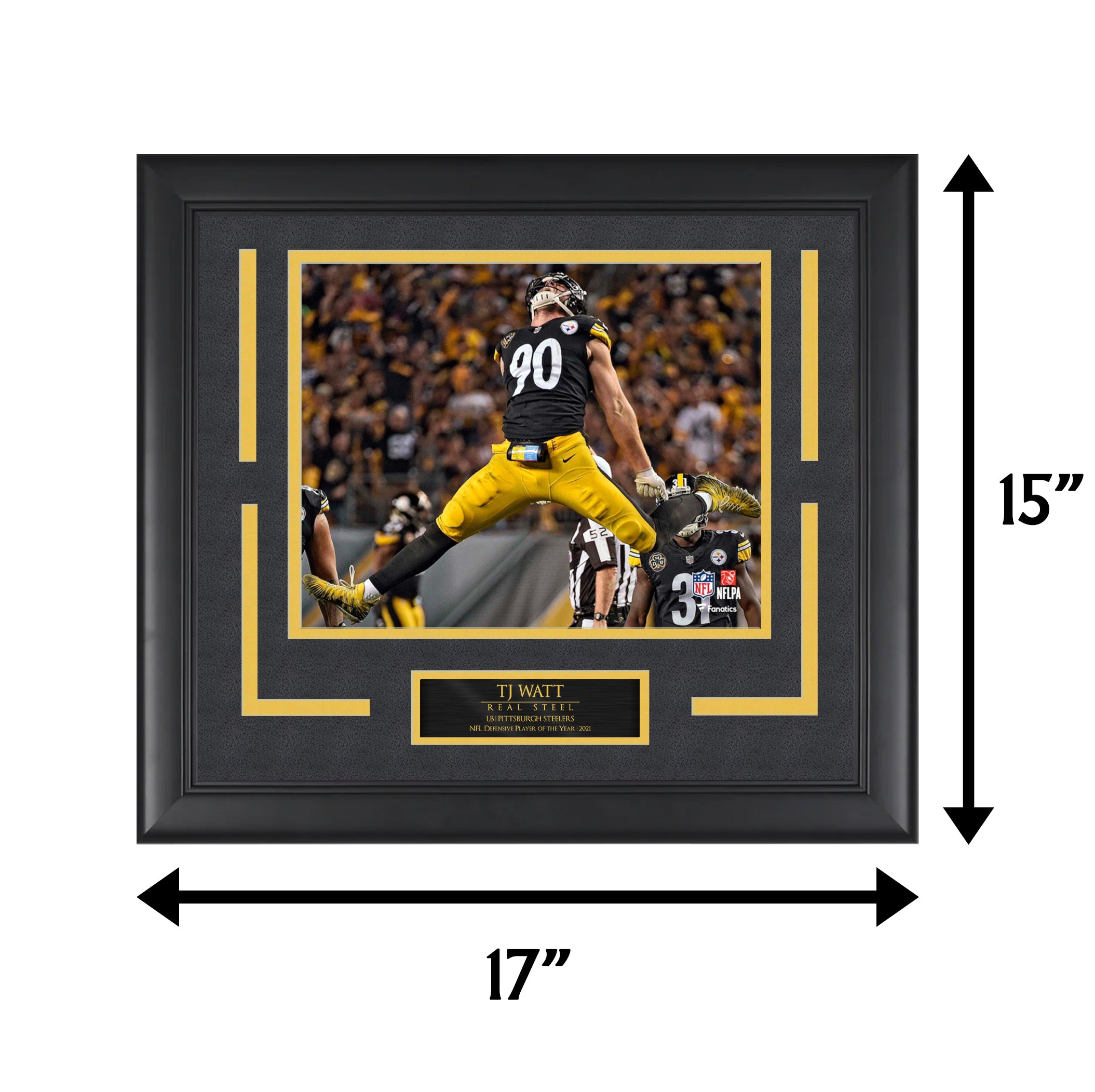 TJ Watt - Real Steel - Framed Football Photo