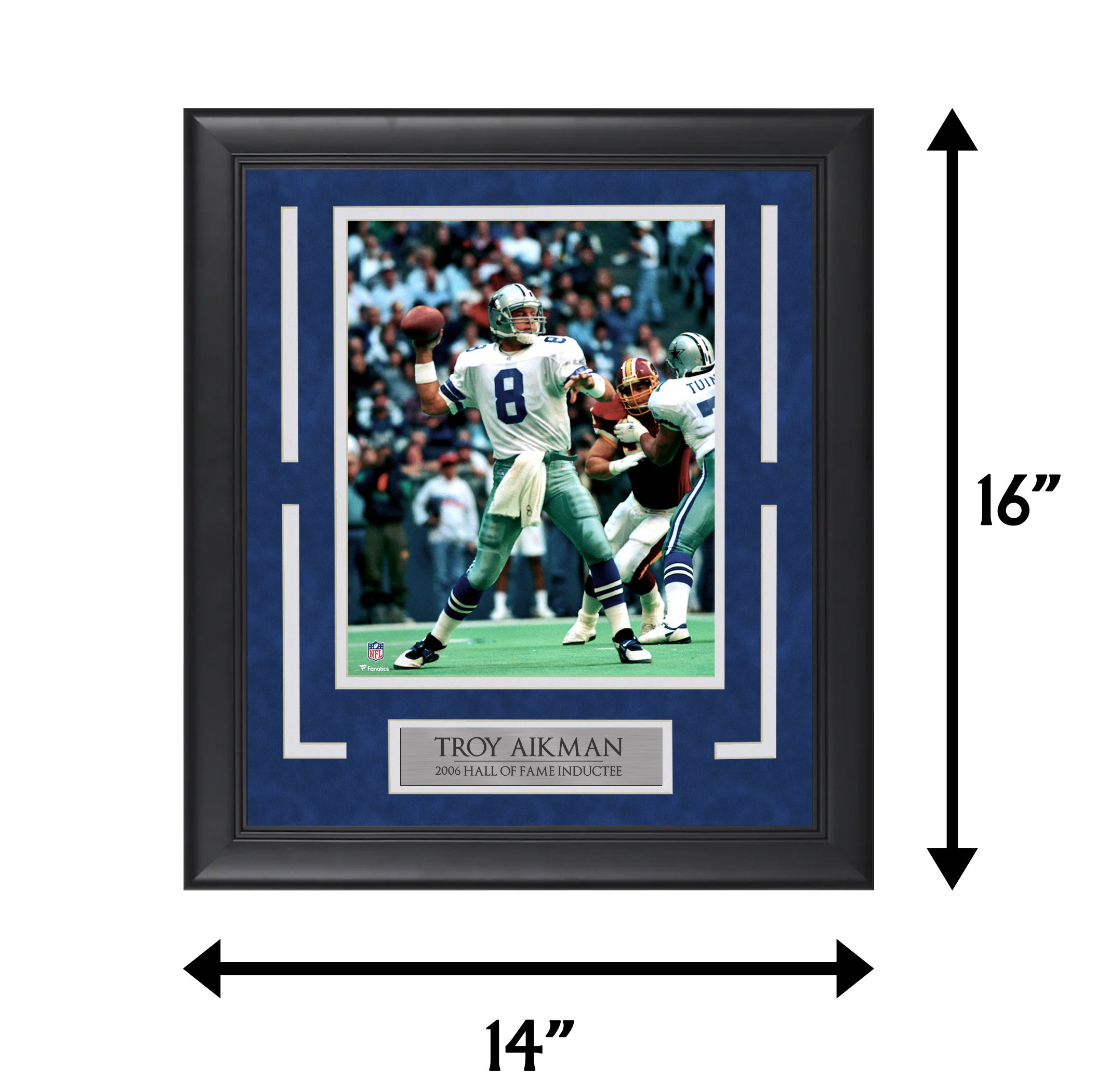 Troy Aikman - Cowboys - Hall of Fame - Framed Football Photo