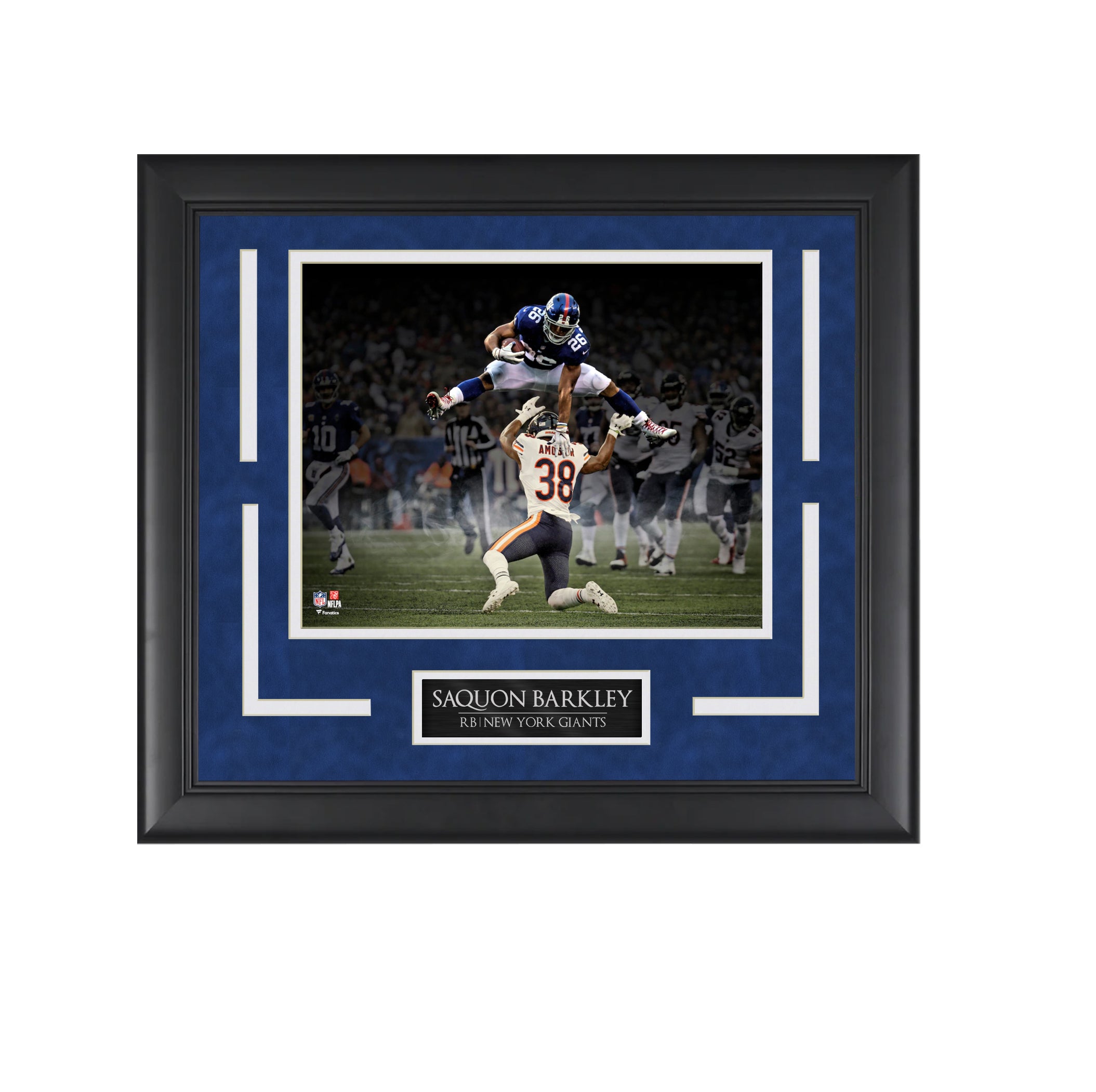 Saquon Barkley - Jumpin Giant - Framed Football Photo