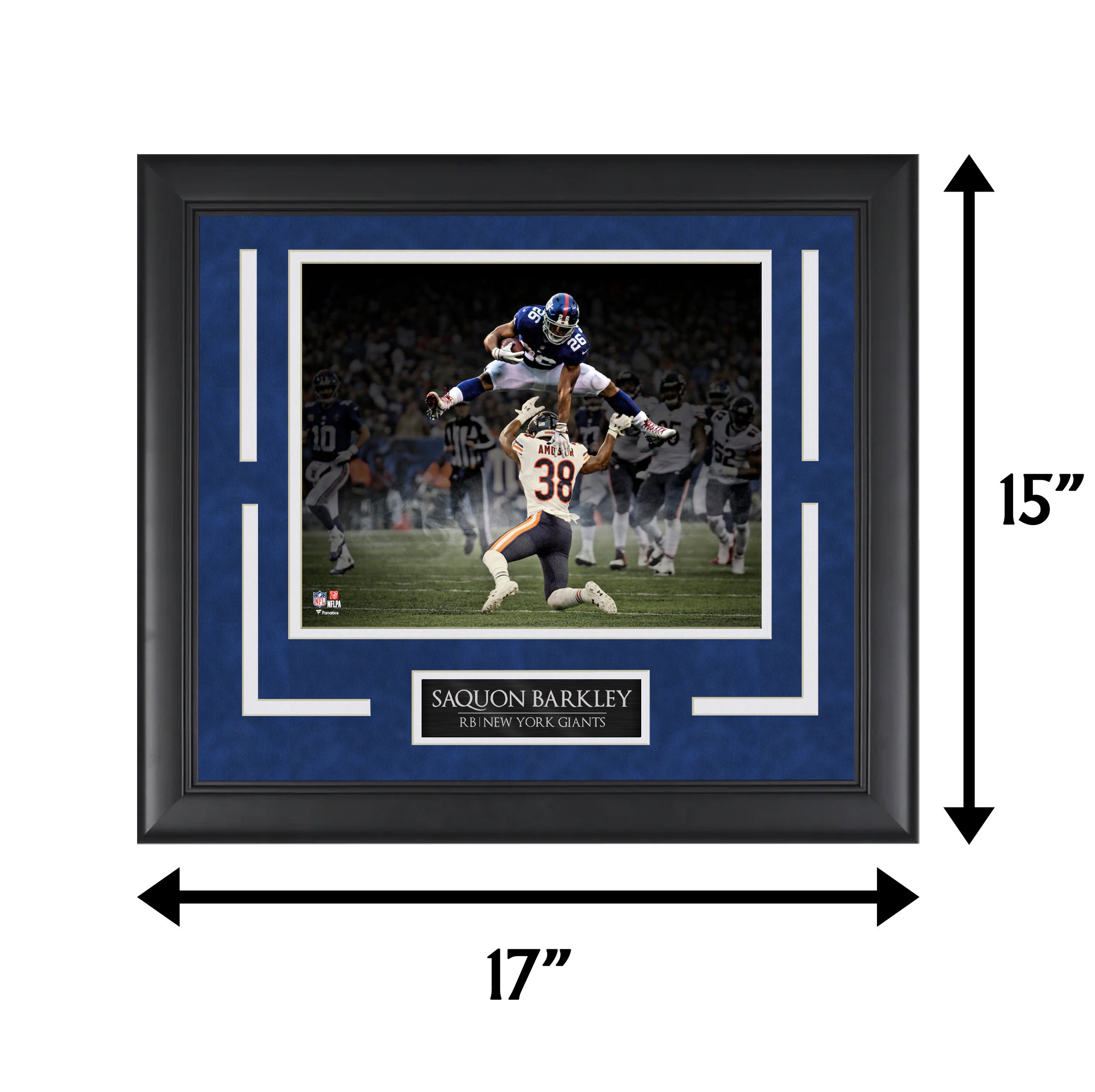 Saquon Barkley - Jumpin Giant - Framed Football Photo