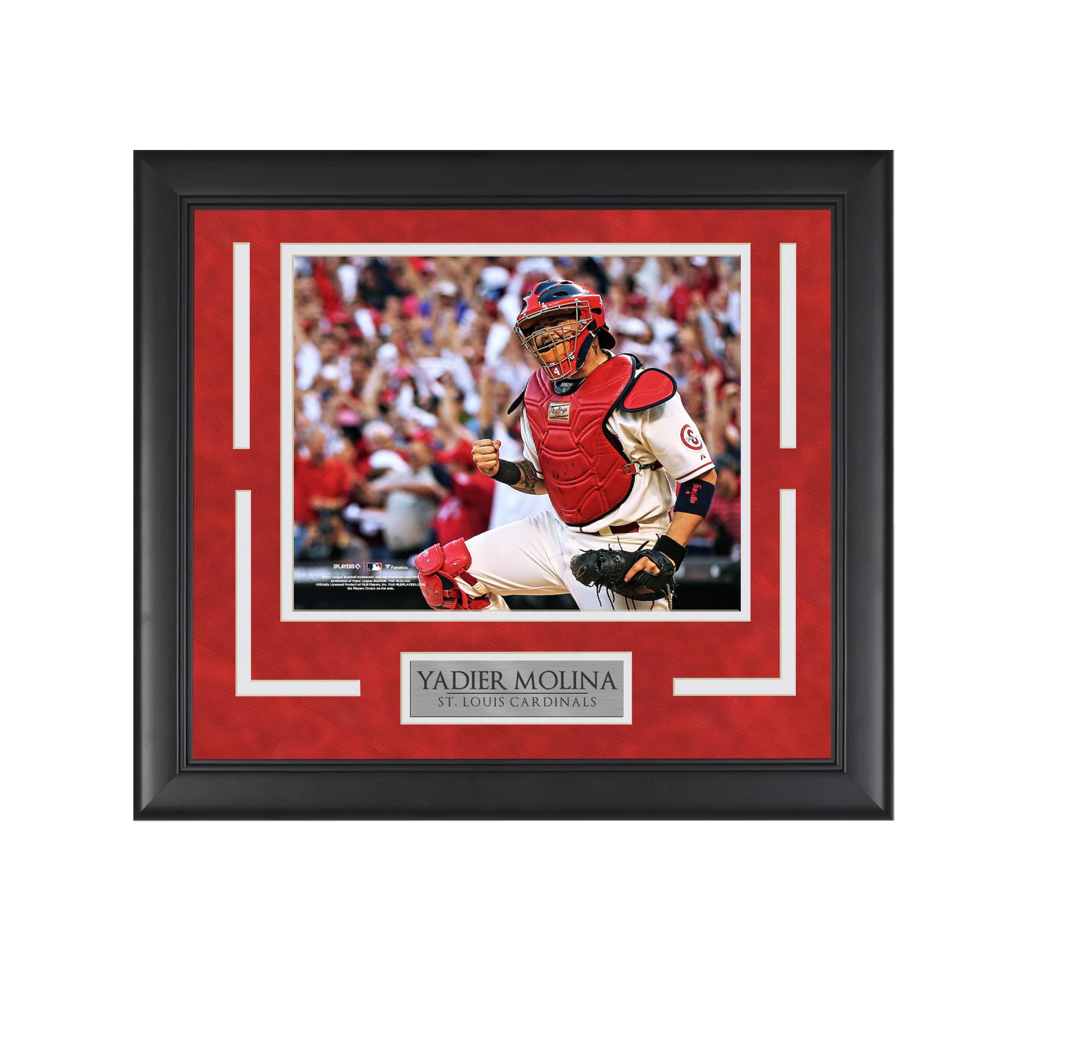 Yadier Molina - Cardinals - Final Out - Framed Baseball Photo