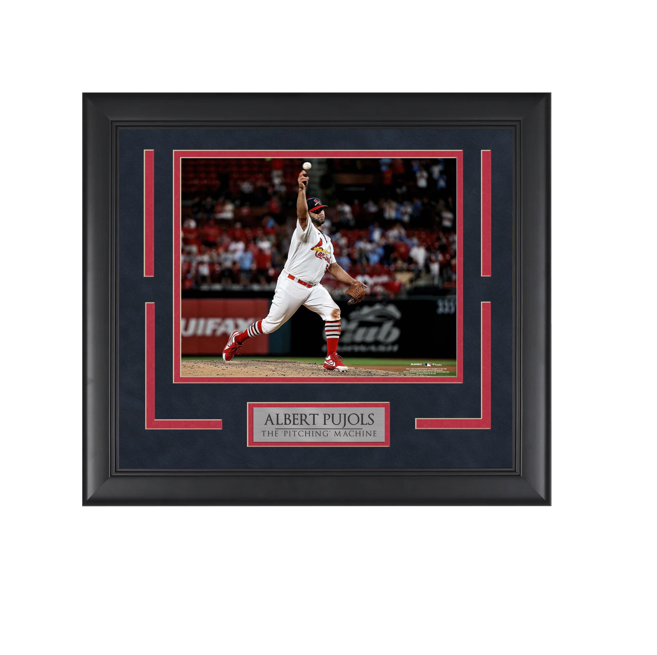 Albert Pujols - The 'Pitching' Machine - Framed Baseball Photo