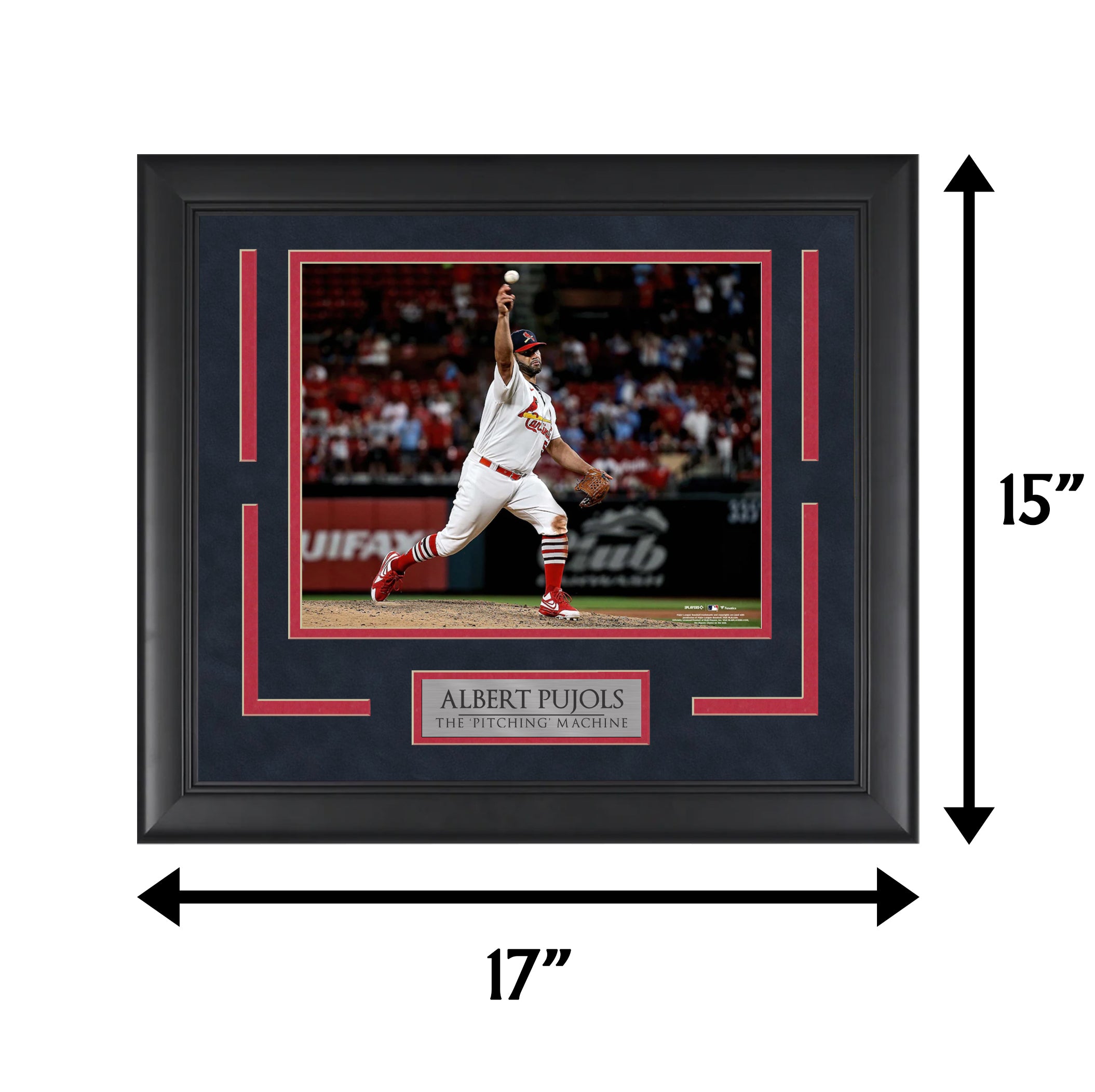 Albert Pujols - The 'Pitching' Machine - Framed Baseball Photo