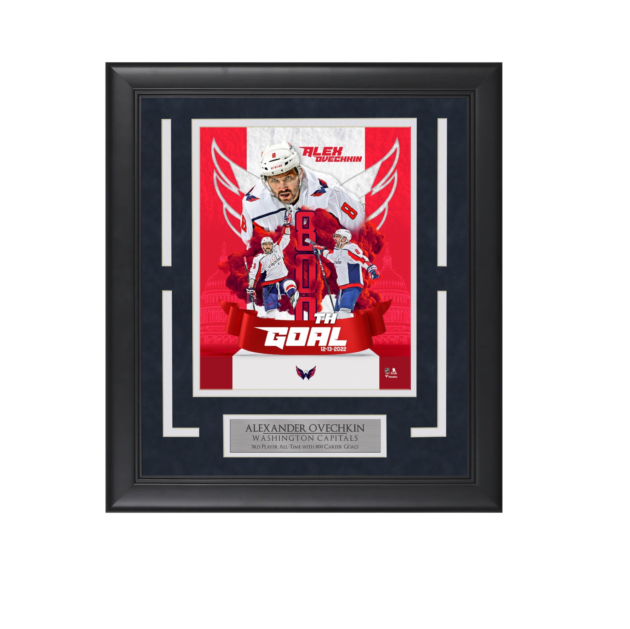 Alexander Ovechkin - 800 Career Goals - Framed Hockey Photo