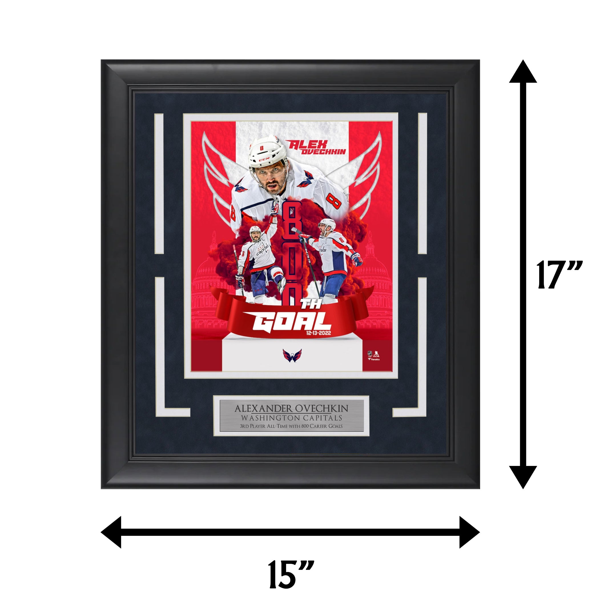 Alexander Ovechkin - 800 Career Goals - Framed Hockey Photo