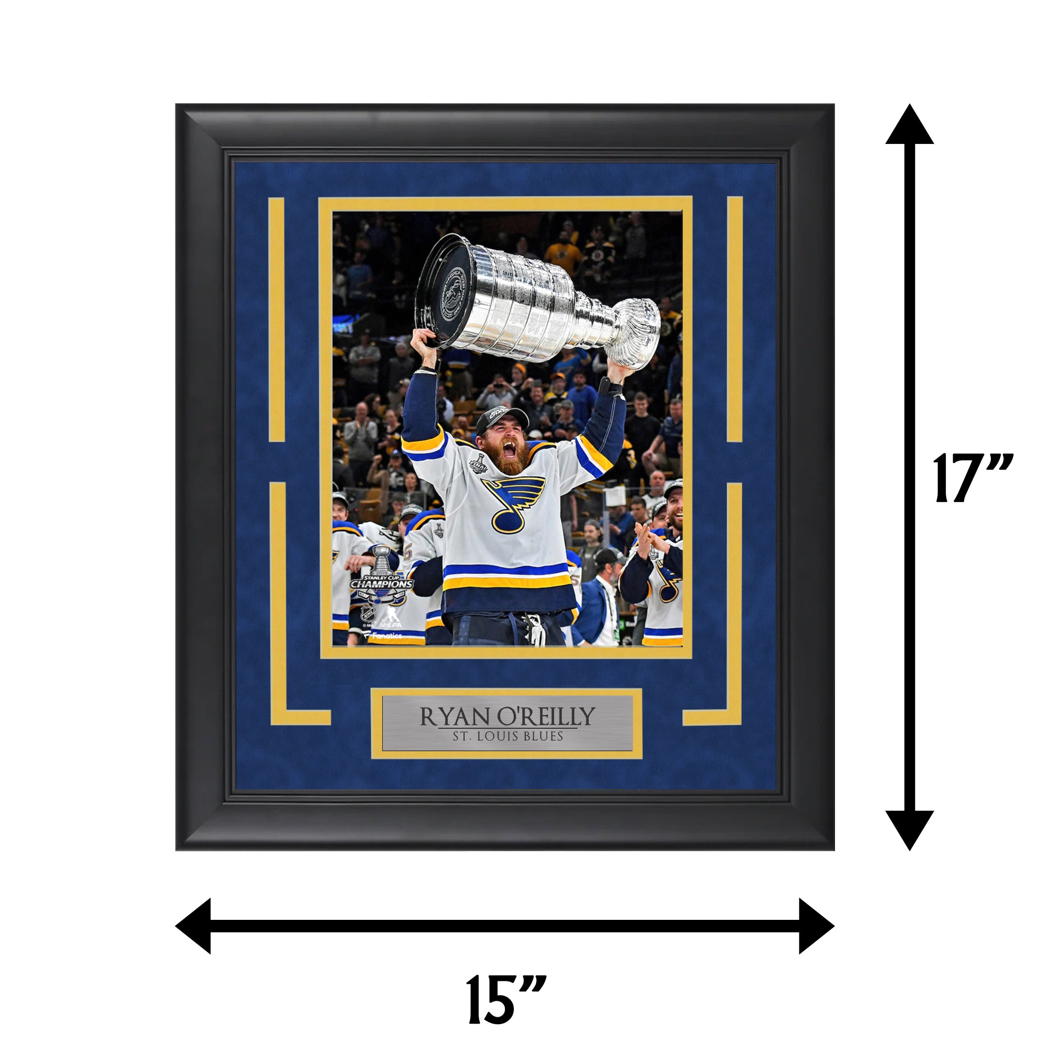 Ryan O'Reilly - Blues - Framed Hockey Photo