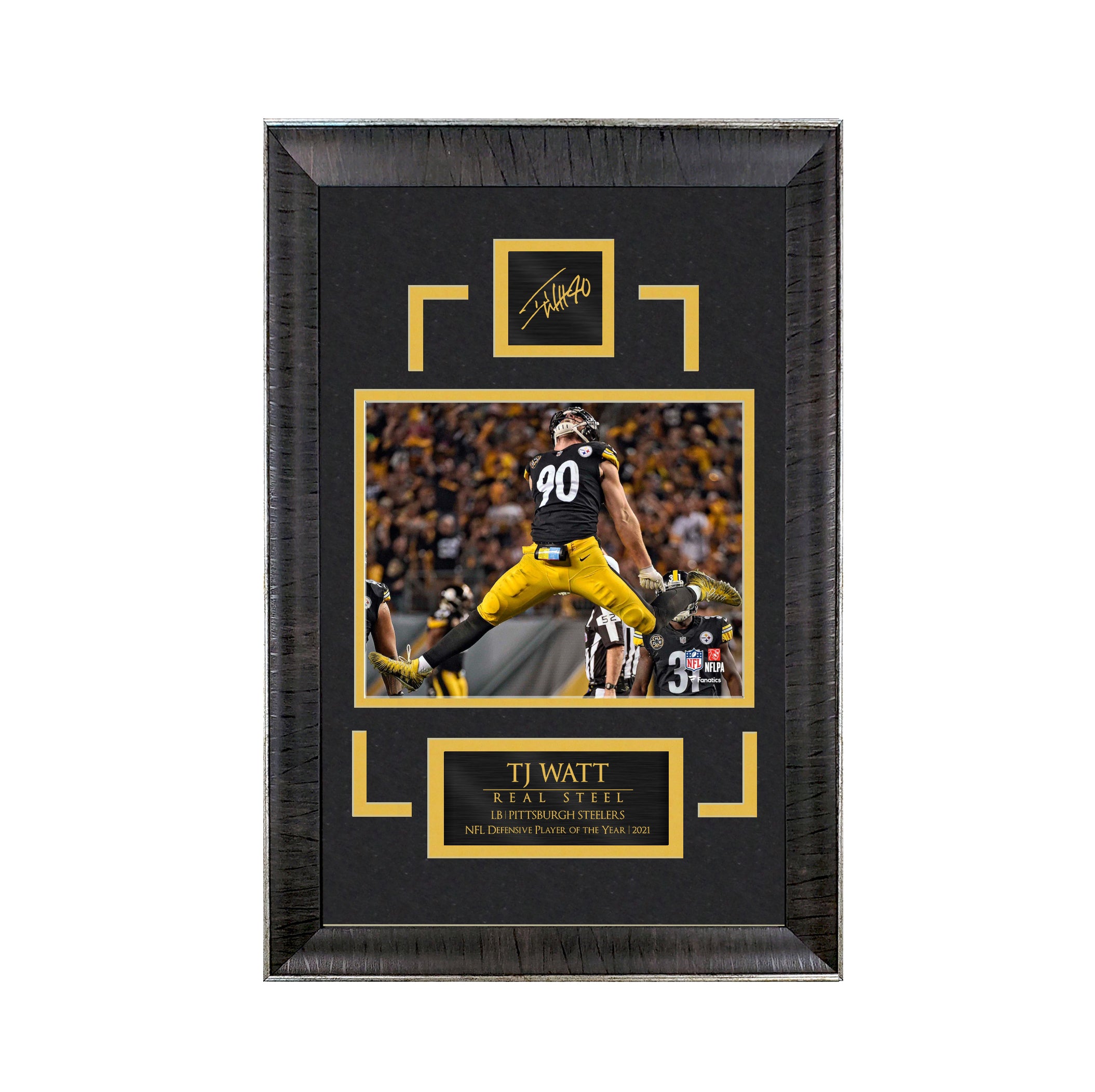 TJ Watt - Real Steel - Sports Deluxe | 16 x 23 - Framed Football Photo