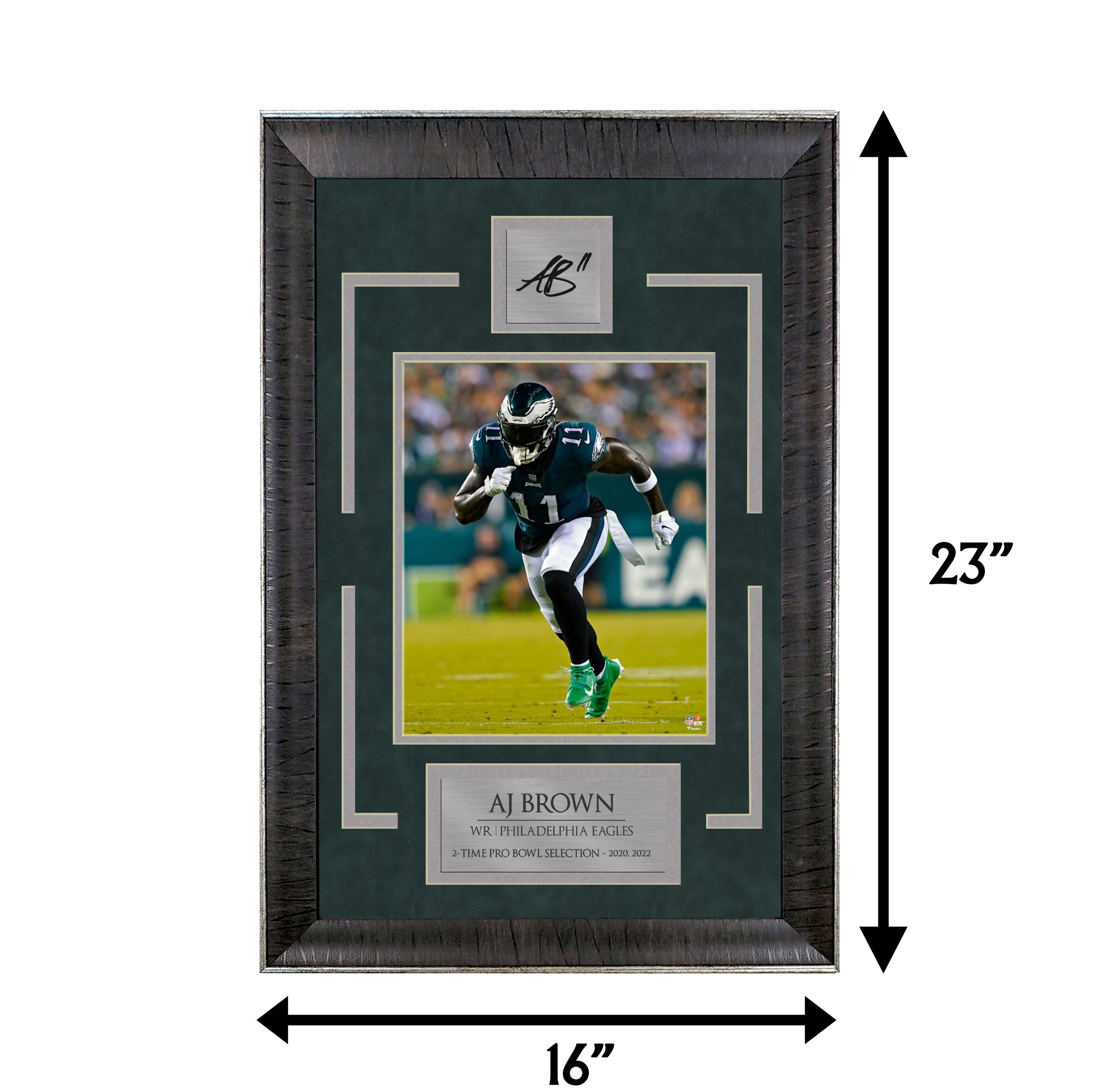 AJ Brown - The Eagle Has Landed - Sports Deluxe | 16 x 23 - Framed Football Photo