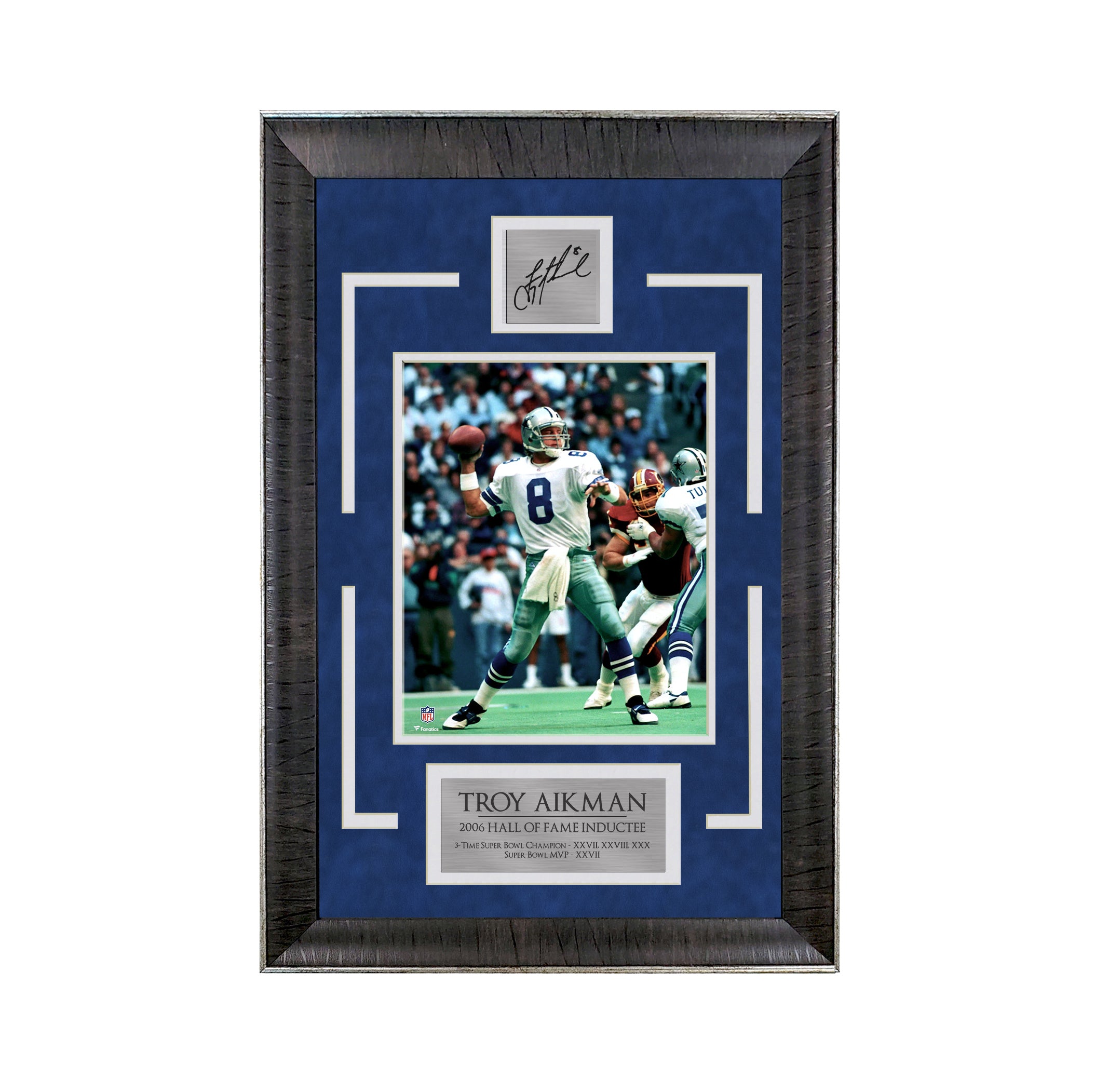 Troy Aikman - Cowboys - Hall of Fame - Sports Deluxe | 16 x 23 - Framed Football Photo