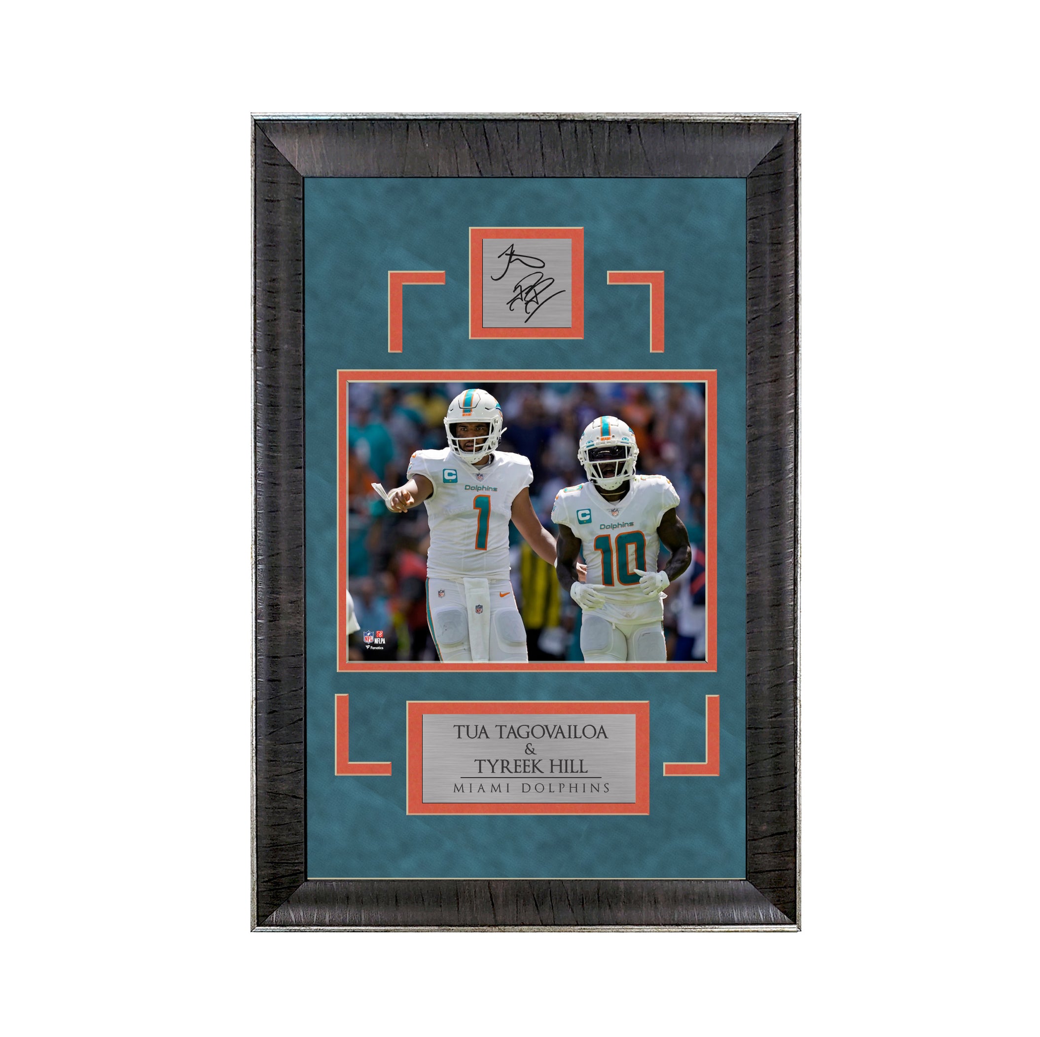 Tua & Tyreek - The Fins Connection - Sports Deluxe | 16 x 23 - Framed Football Photo