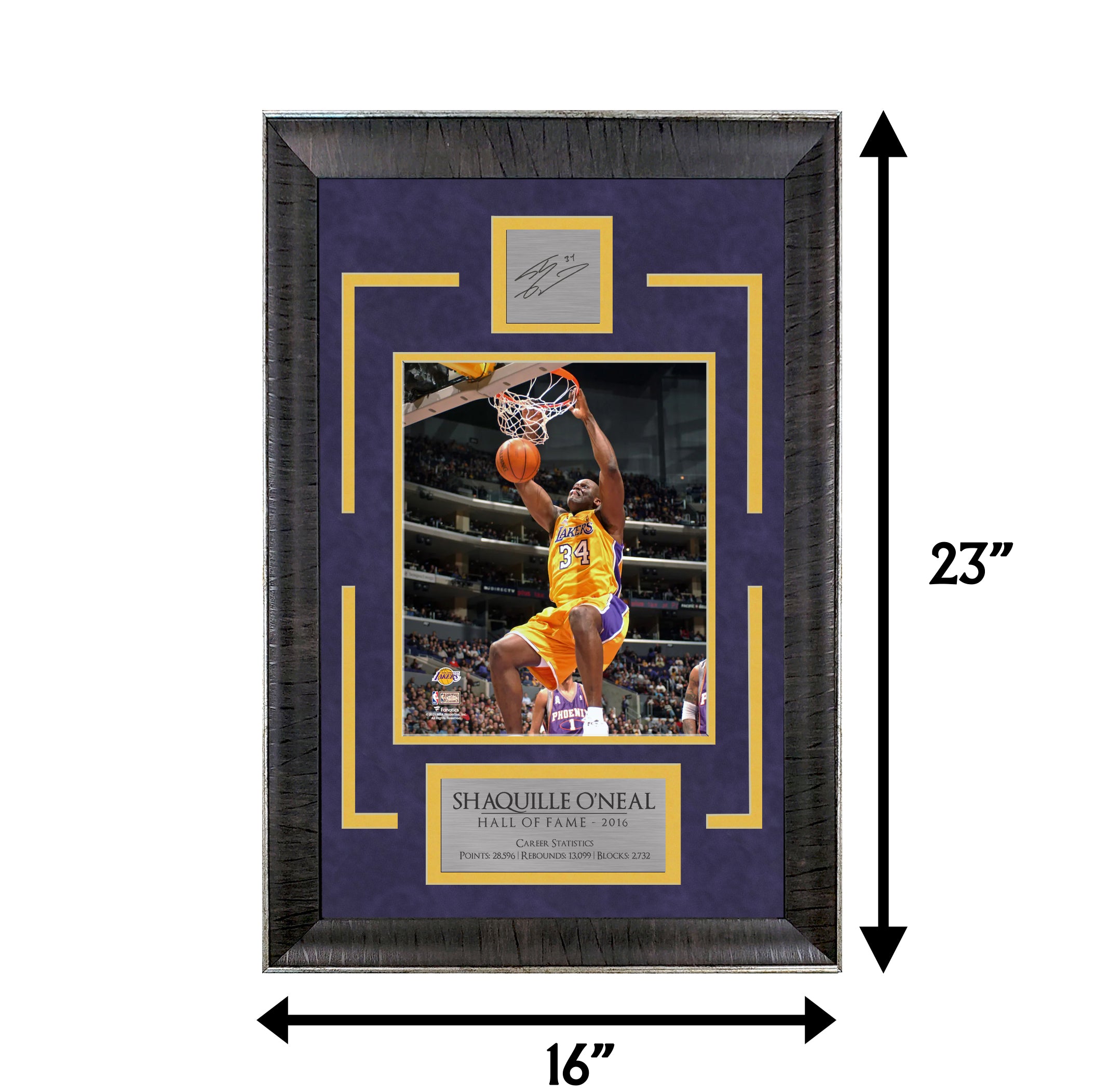 Shaquille O'Neal - Shaq Diesel - Sports Deluxe | 16 x 23 - Framed Basketball Photo