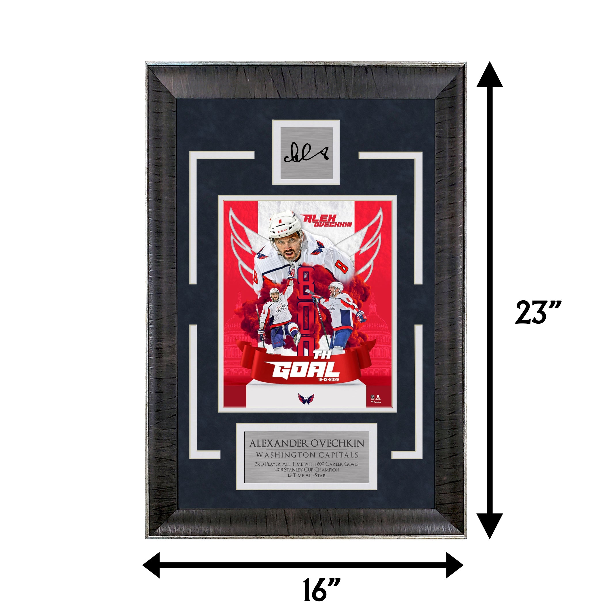 Alexander Ovechkin - 800 Career Goals - Sports Deluxe | 16 x 23 - Framed Hockey Photo