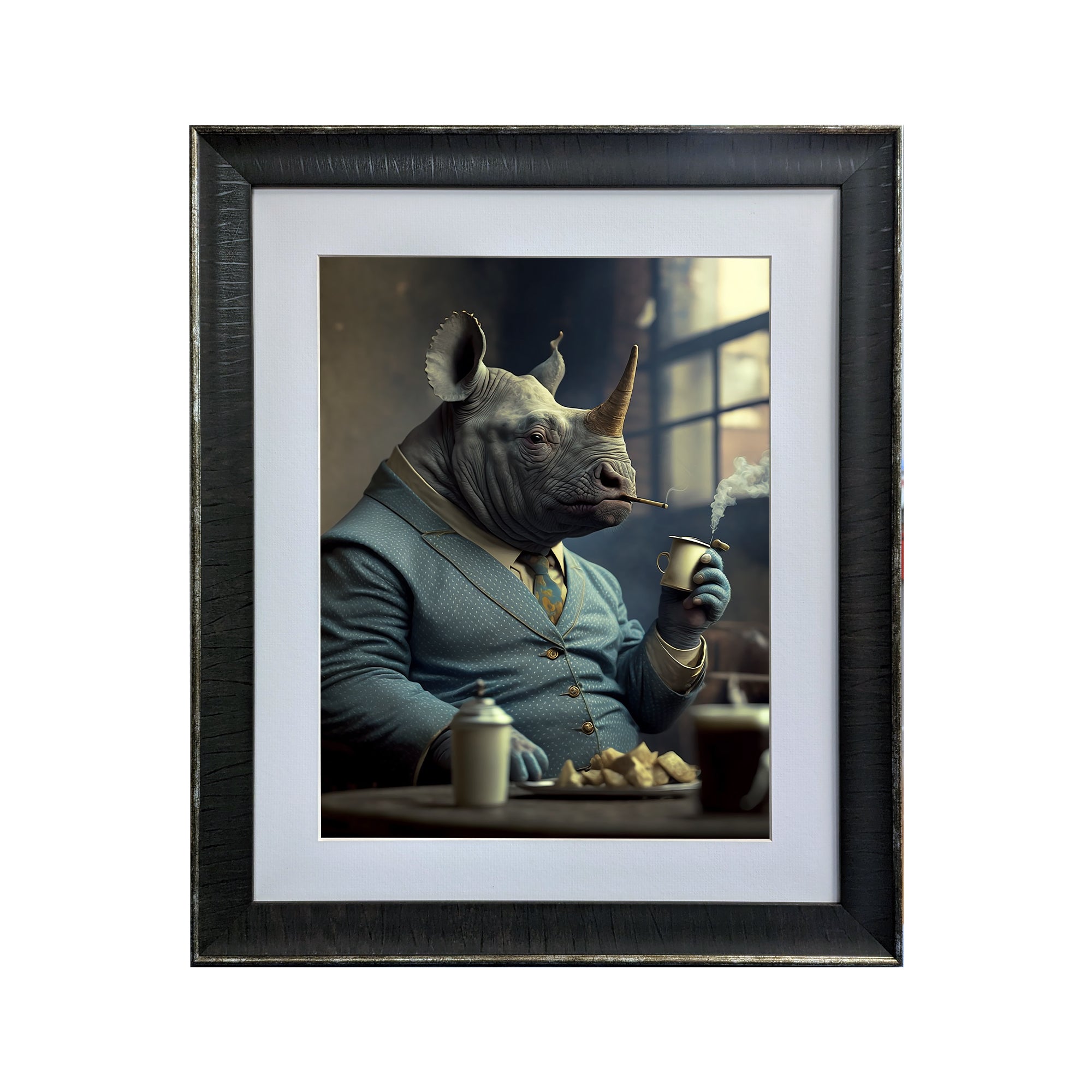 Gangster Rhino - The Zoo Mafia Collection - Framed Art Photo