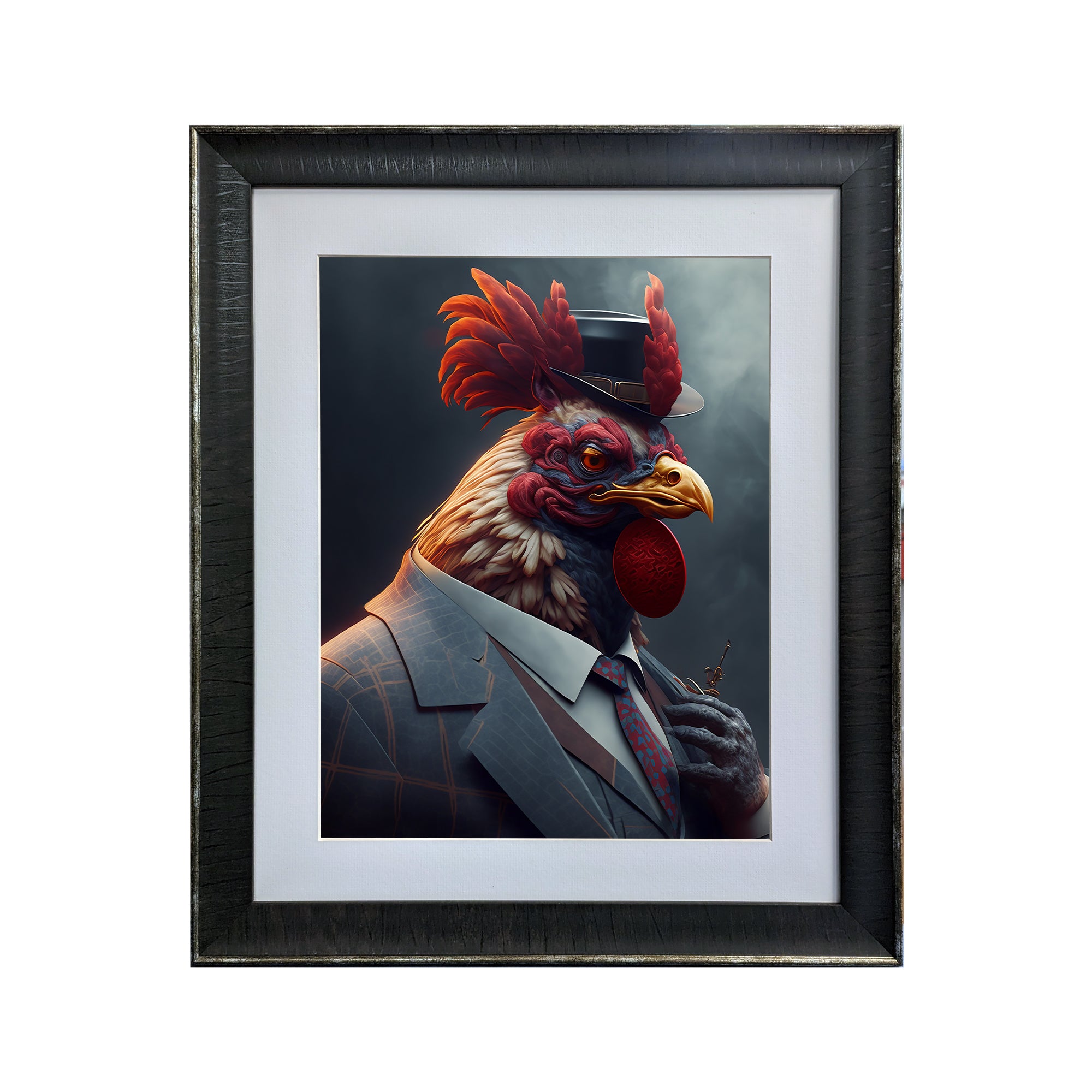 Gangster Rooster - The Zoo Mafia Collection - Framed Art Photo