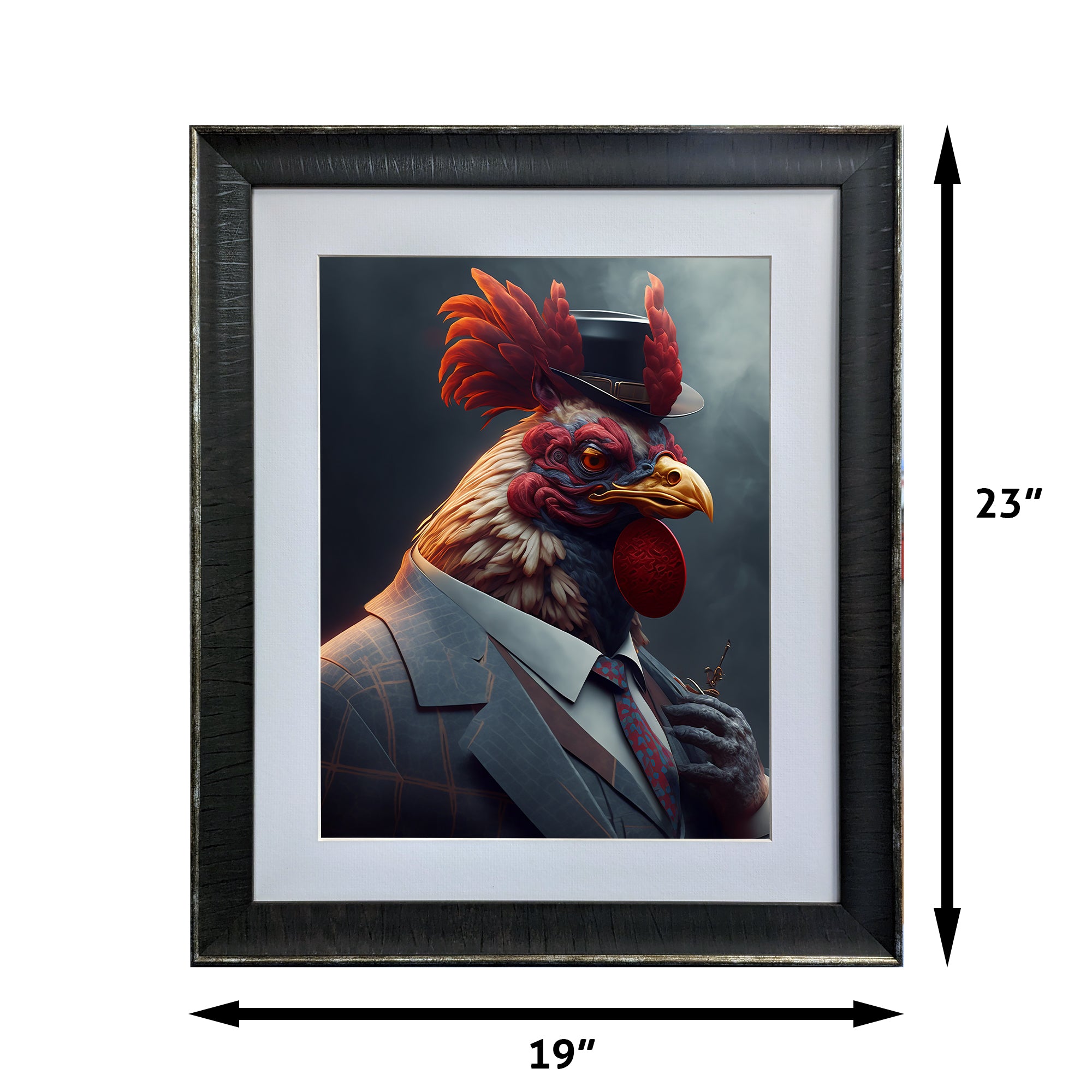 Gangster Rooster - The Zoo Mafia Collection - Framed Art Photo