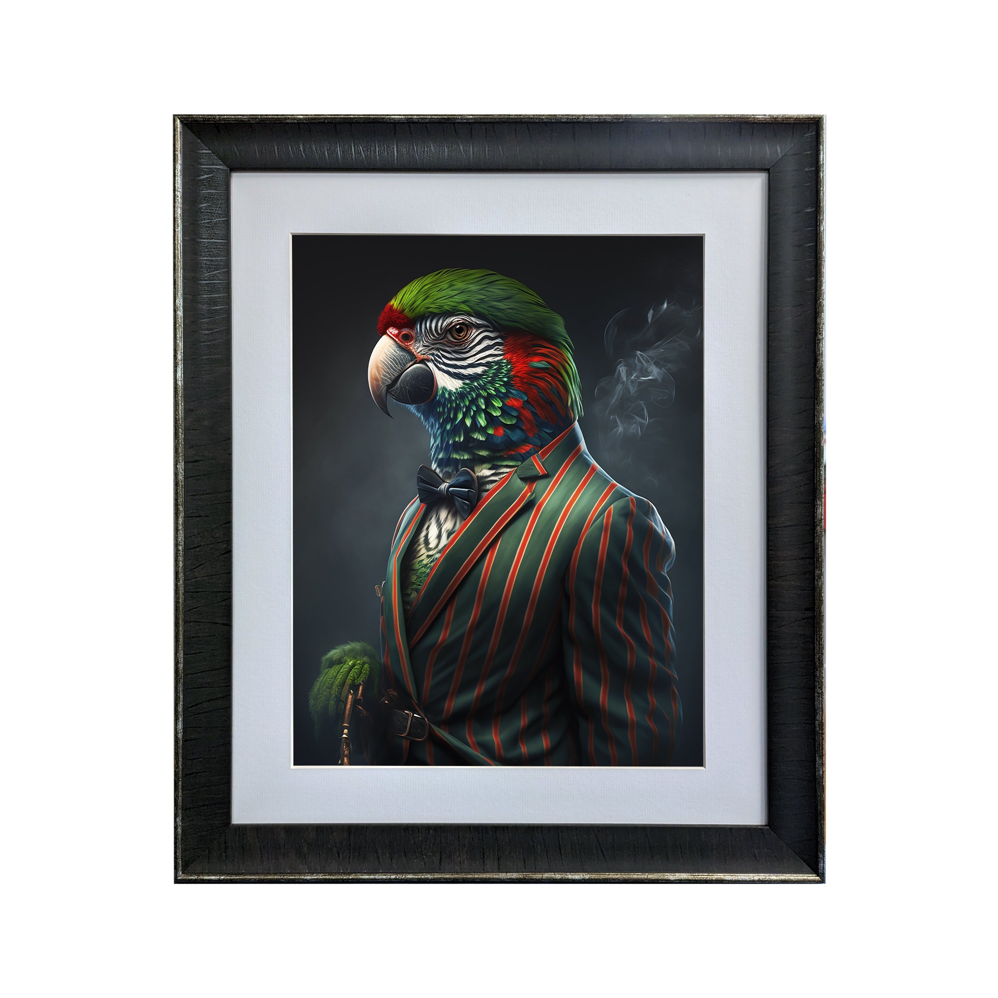 Gangster Parrot - The Zoo Mafia Collection- Framed Art Photo